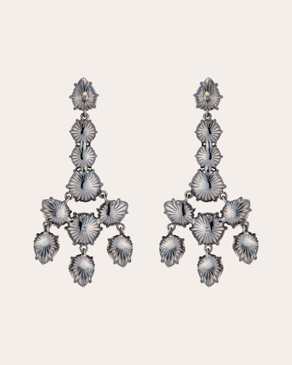 Caterina Rhodium-Dipped Quartz Girandole Earrings