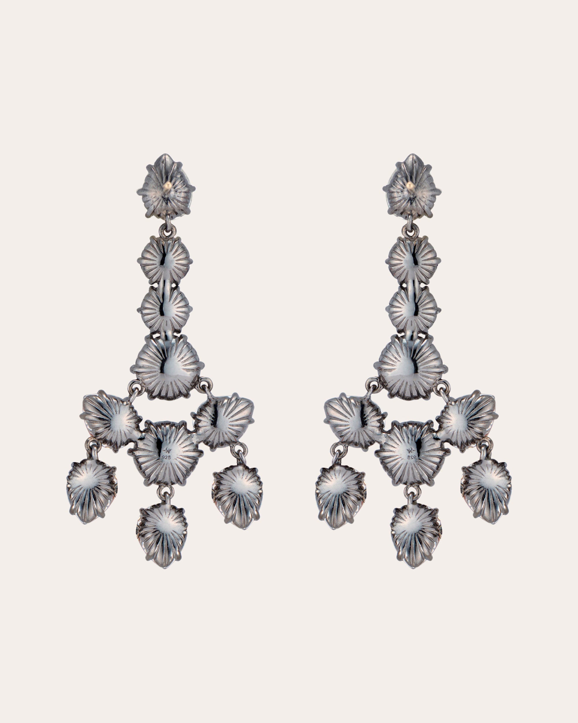 Caterina Rhodium-Dipped Quartz Girandole Earrings