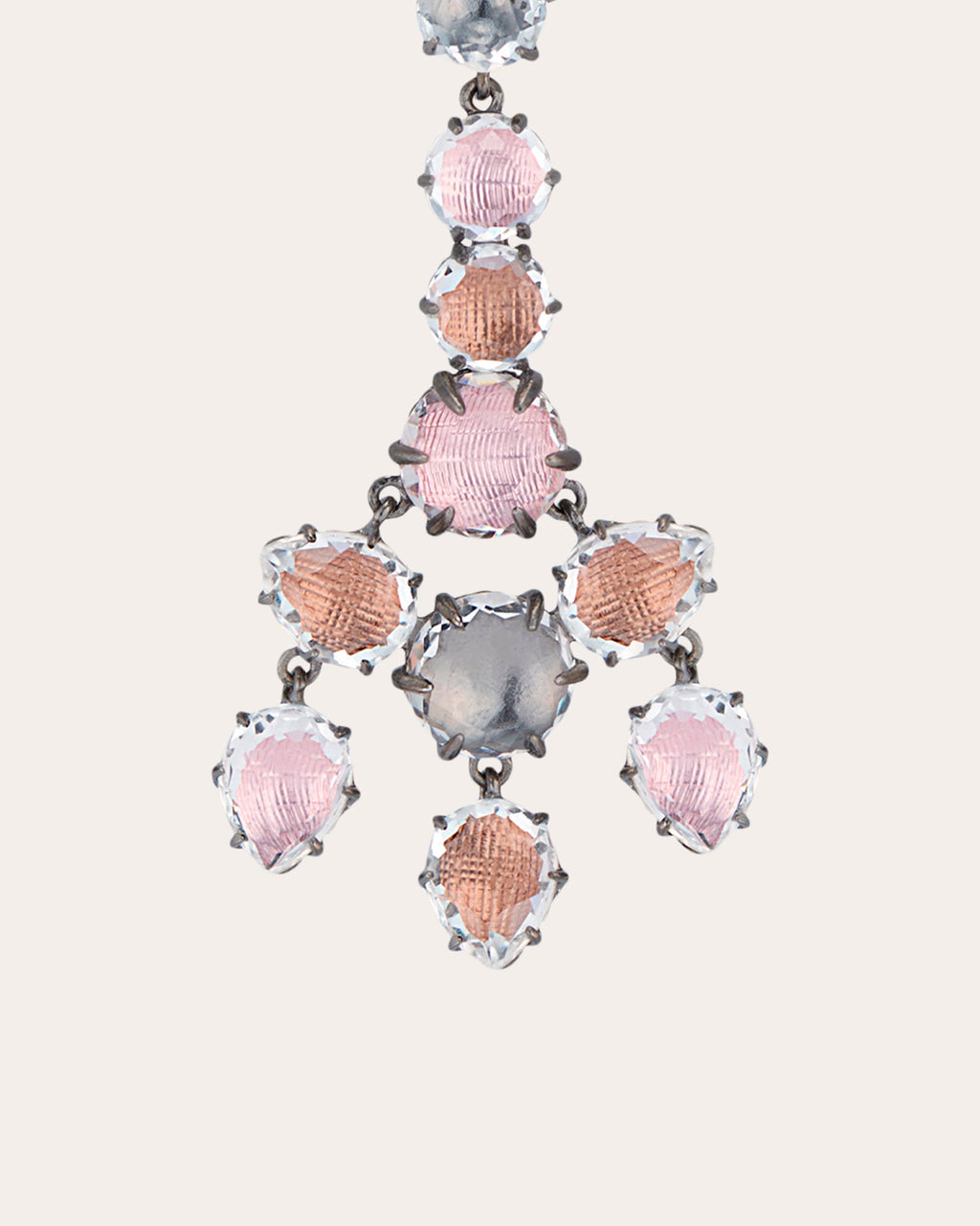 Caterina Rhodium-Dipped Quartz Girandole Earrings