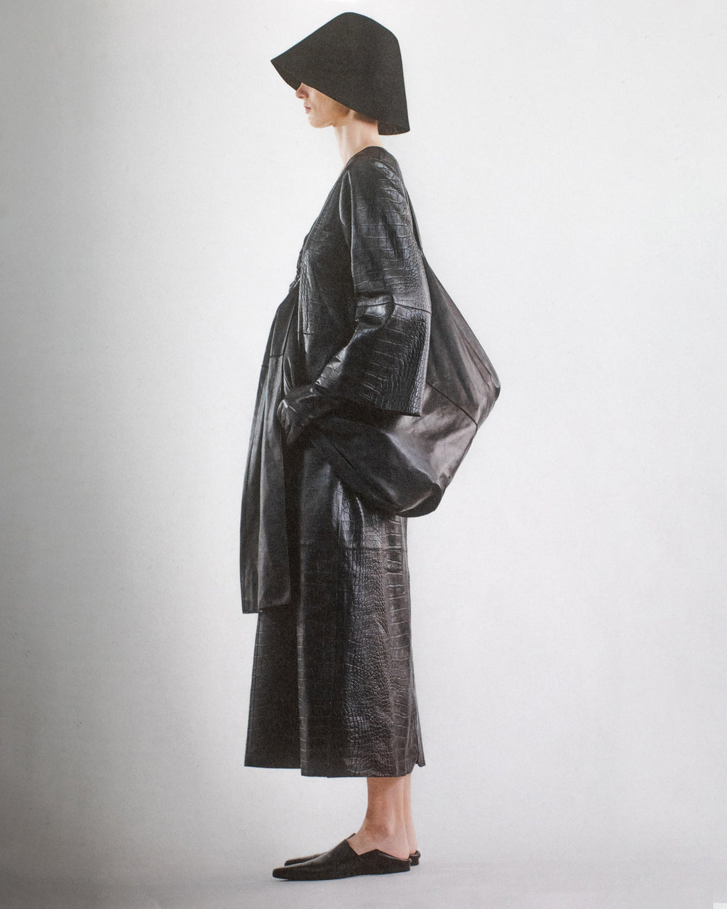 Cebello Leather Midi Dress