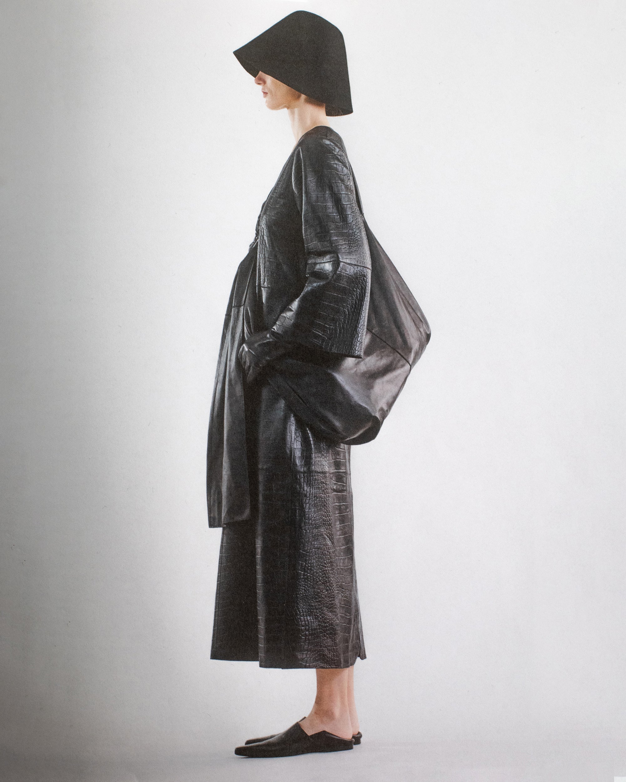 Cebello Leather Midi Dress