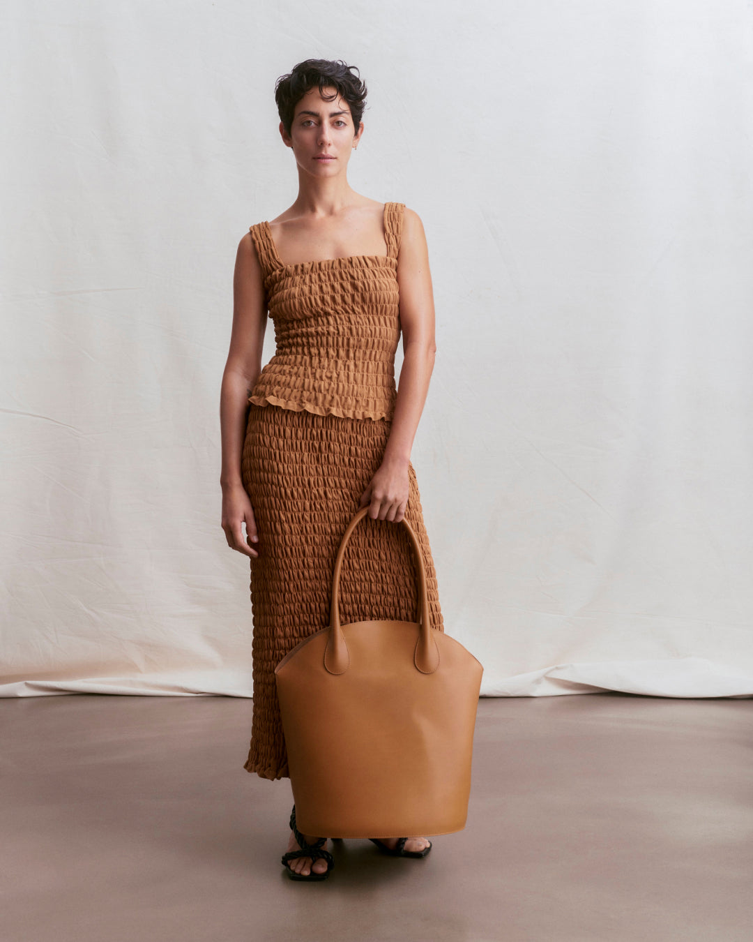 Emla Shirred Maxi Skirt
