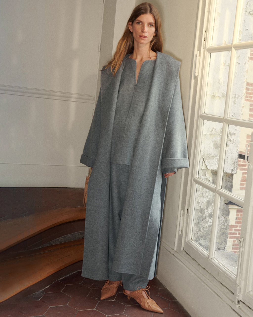 Trullem Double Faced Wool-Felt Coat