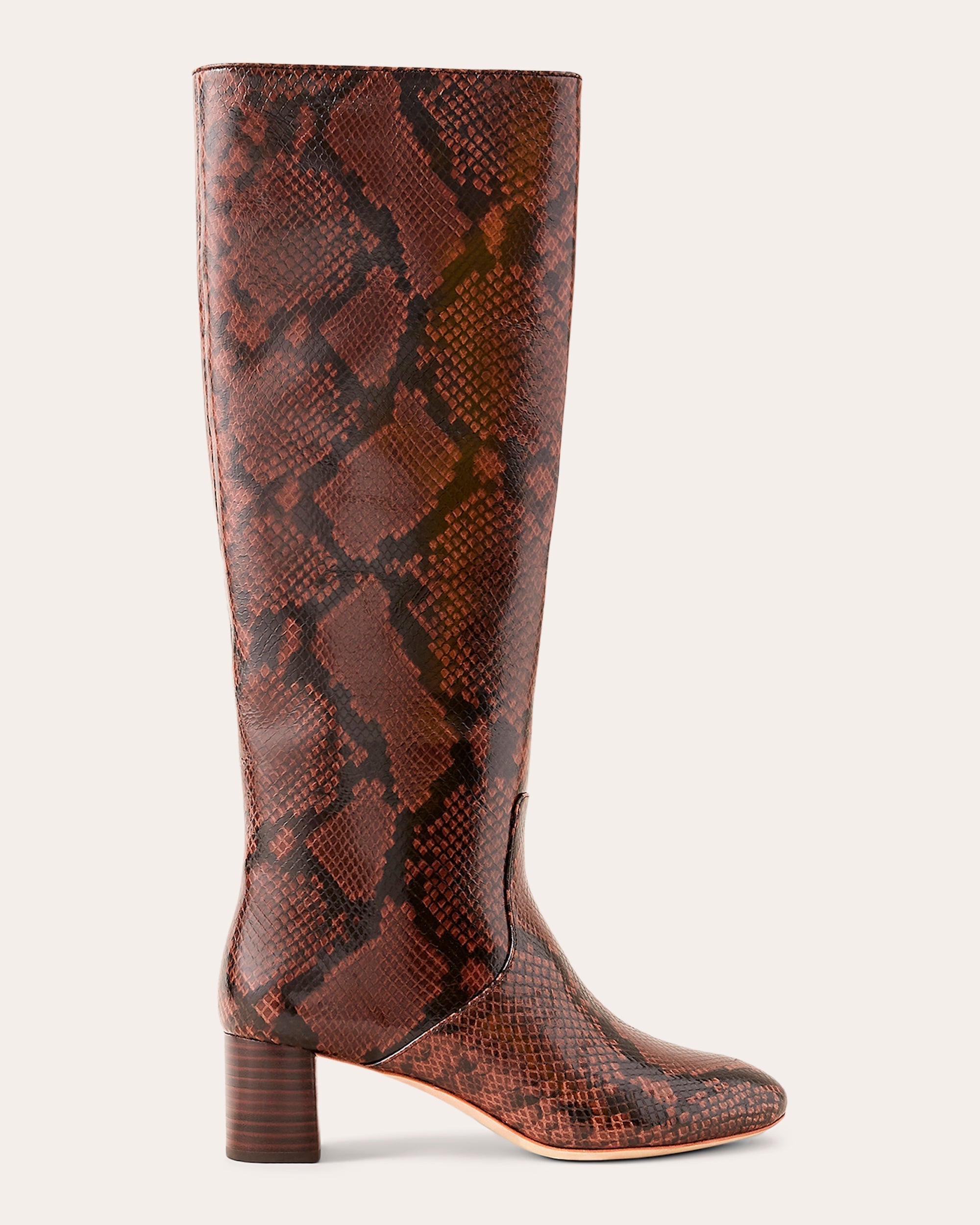 Snakeskin Mocha Gia Tall Boot