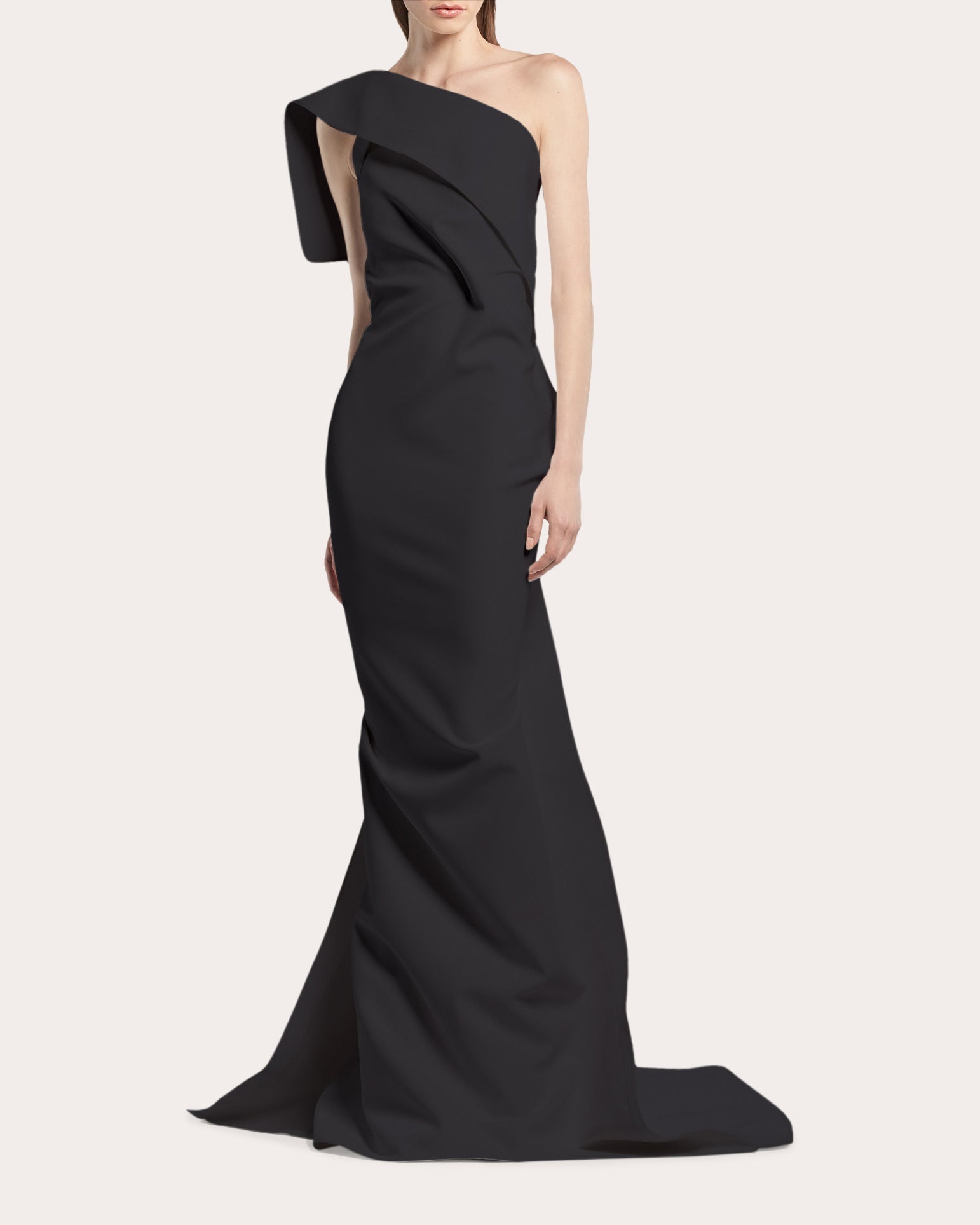 Instrumental Asymmetric Drape Bonded Gown