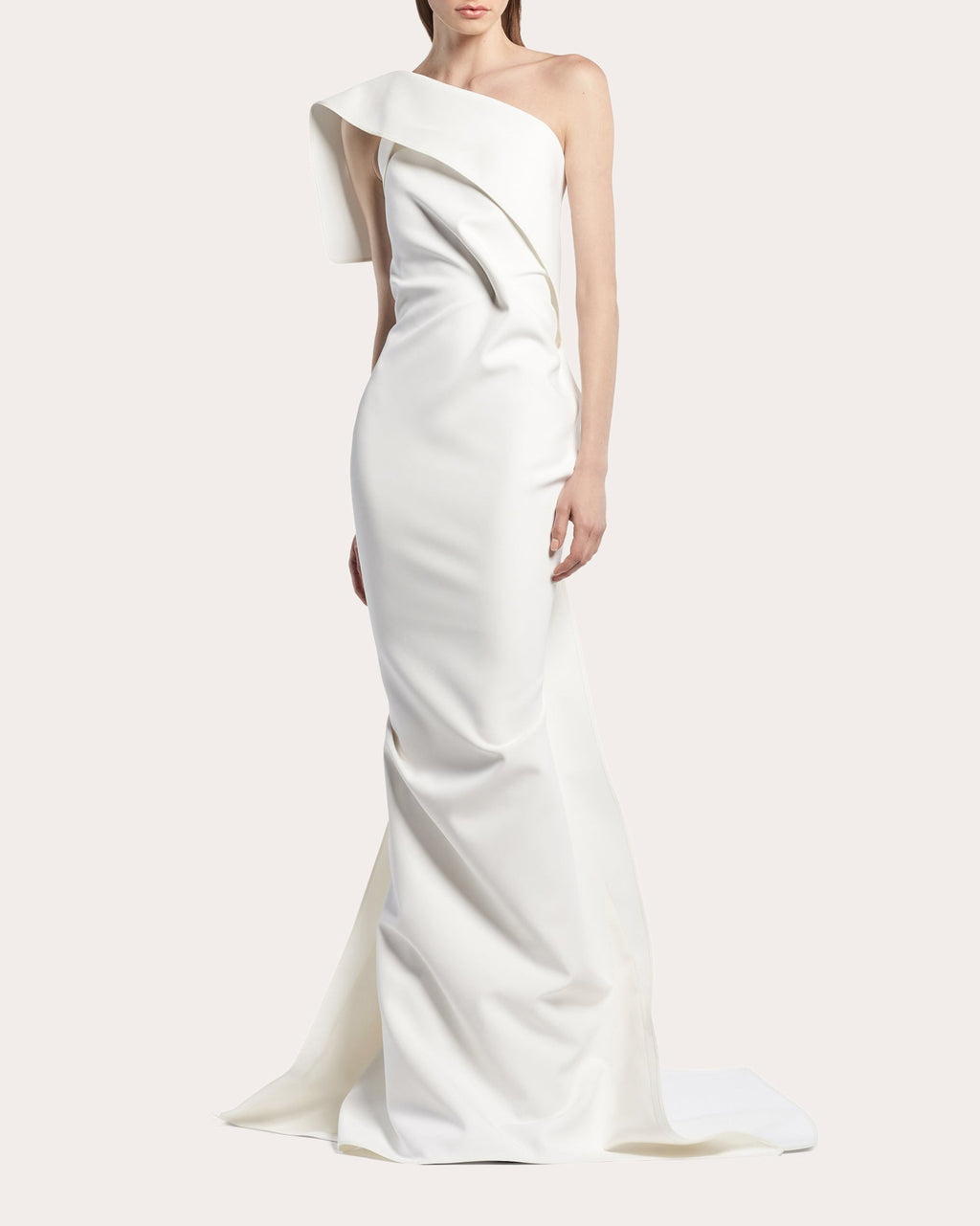 Instrumental Asymmetric Drape Bonded Gown