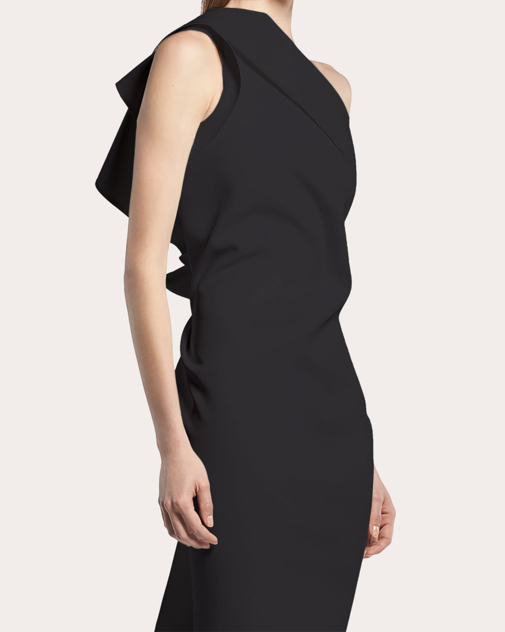 Instrumental Asymmetric Drape Bonded Gown