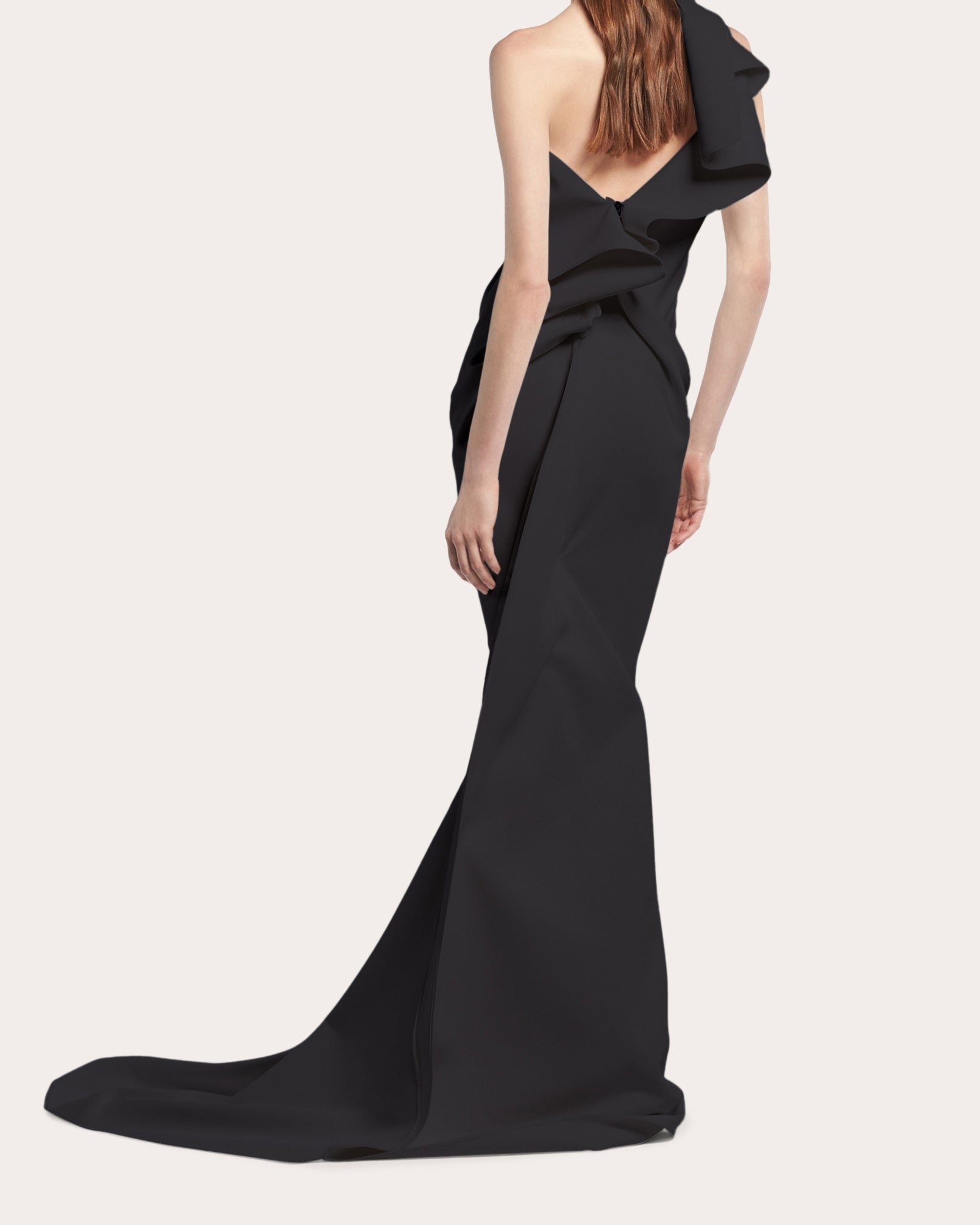 Instrumental Asymmetric Drape Bonded Gown