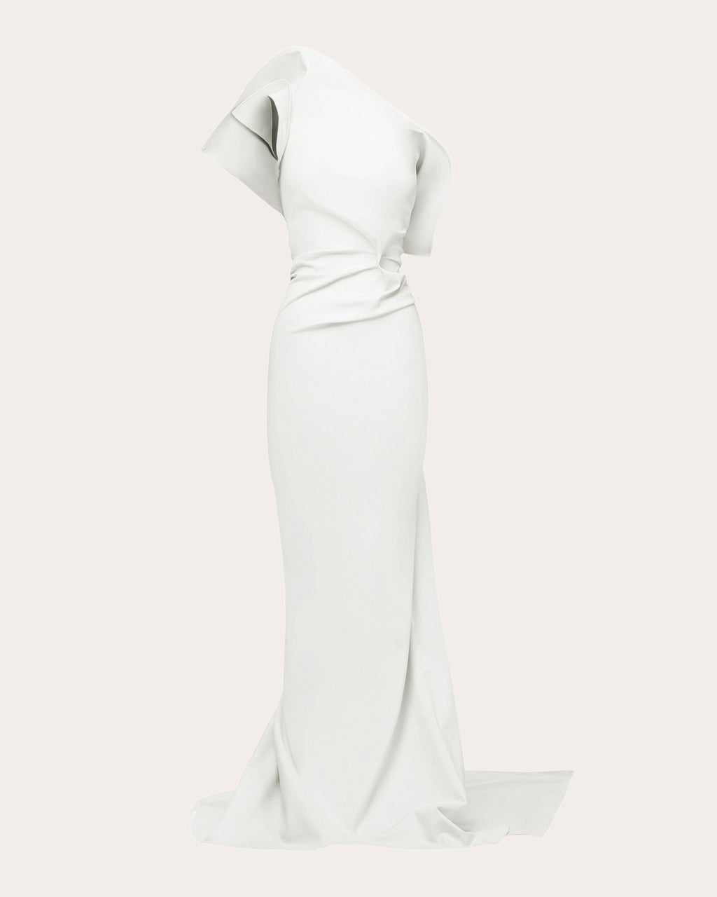Instrumental Asymmetric Drape Bonded Gown