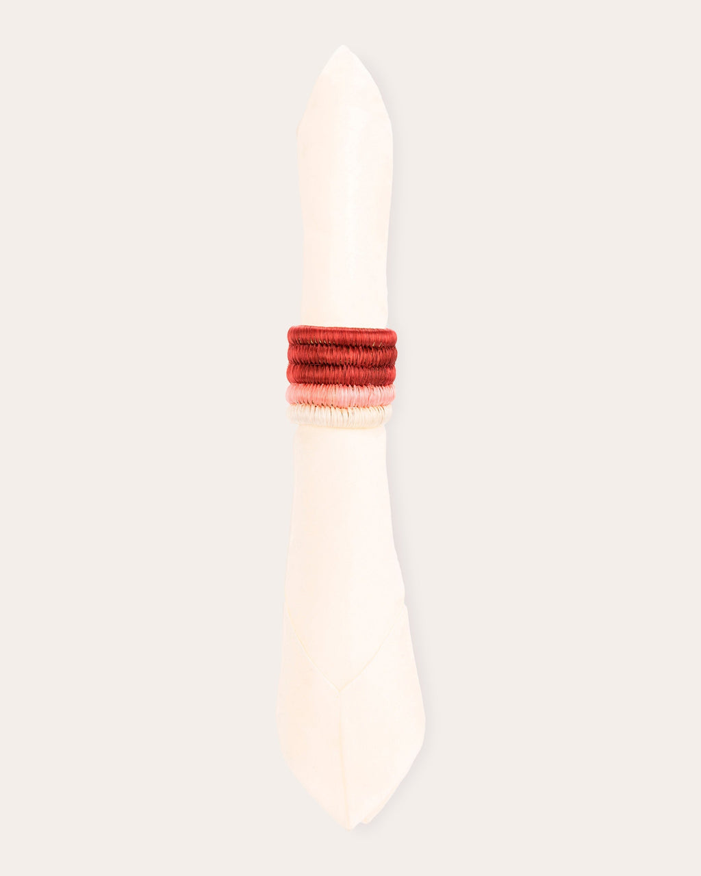 Set-Of-Tow Pink Raffia Napkin Rings