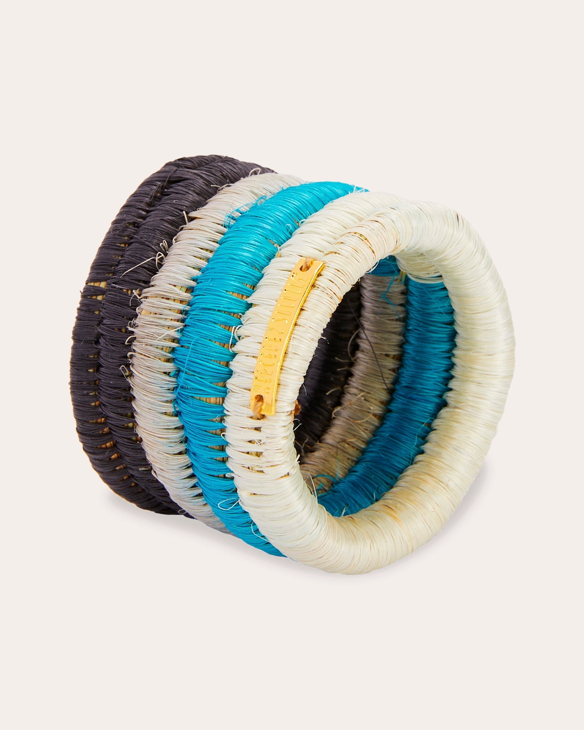 Set-of-Two Blue Napkin Rings