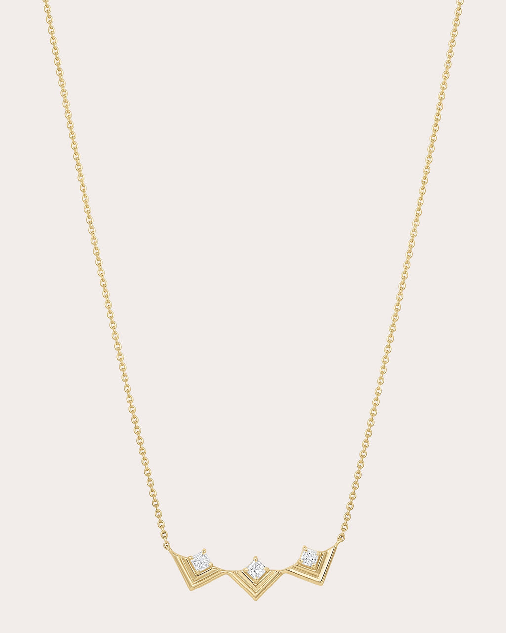 Revival 14K Gold Diamond Mini Frame Pendant Necklace