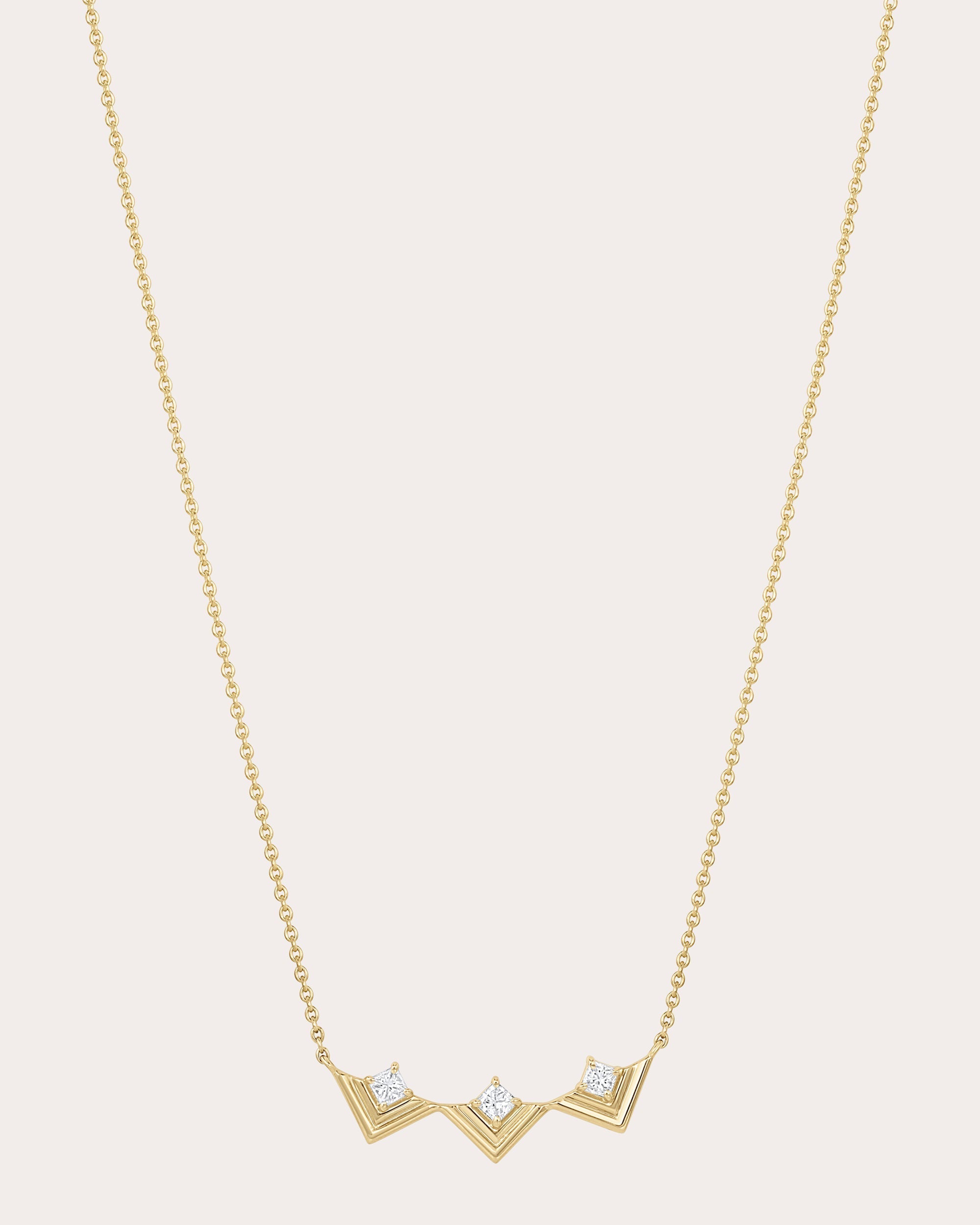 Revival 14K Gold Diamond Mini Frame Pendant Necklace