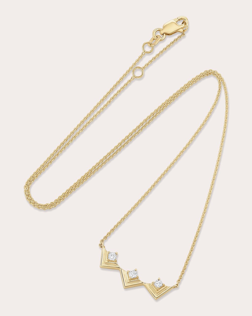 Revival 14K Gold Diamond Mini Frame Pendant Necklace