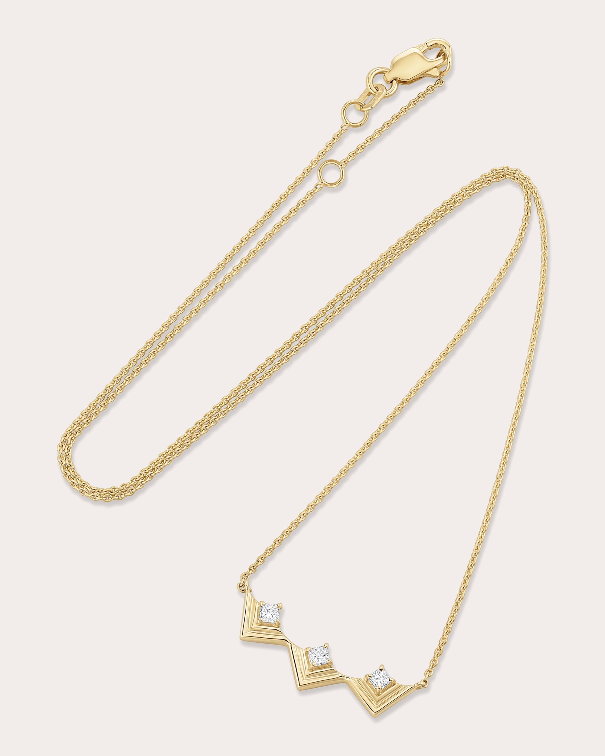 Revival 14K Gold Diamond Mini Frame Pendant Necklace