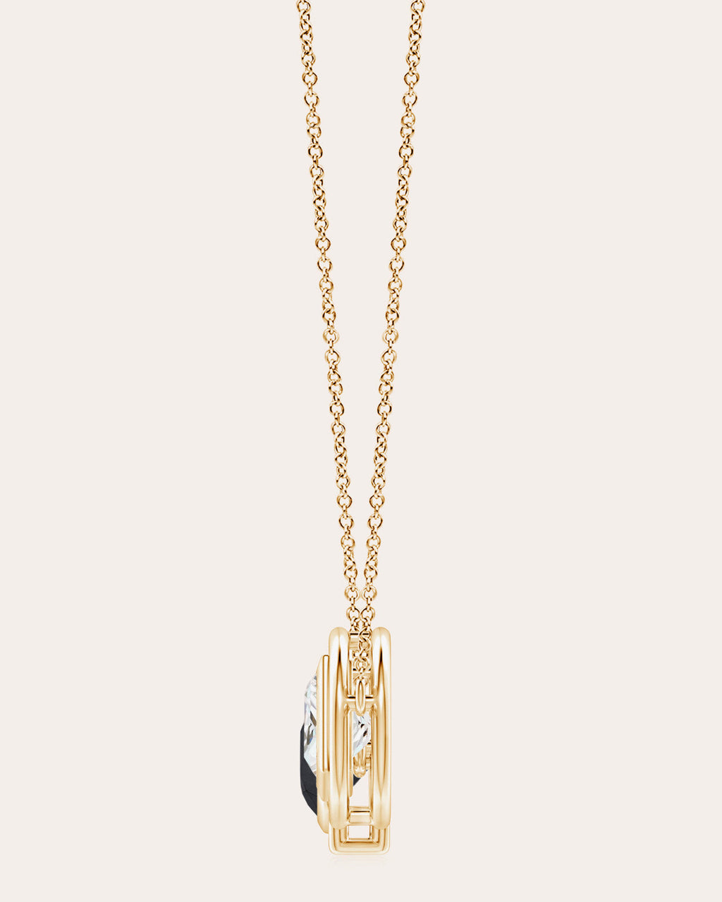 Infinity 14K Gold Diamond Pendant Necklace