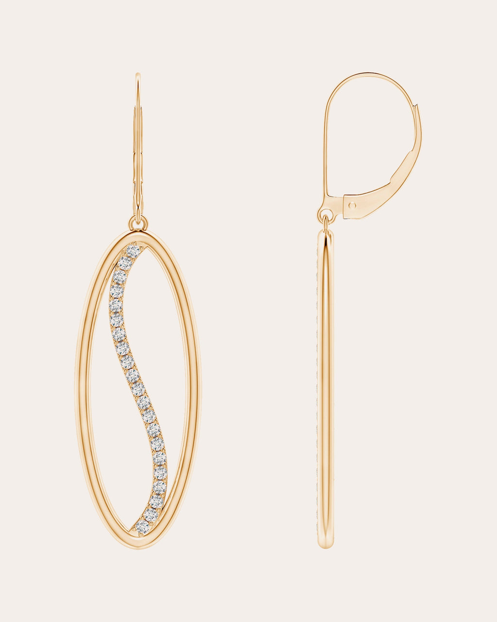 Shangri-La 14K Gold Diamond Yin-Yang Earrings