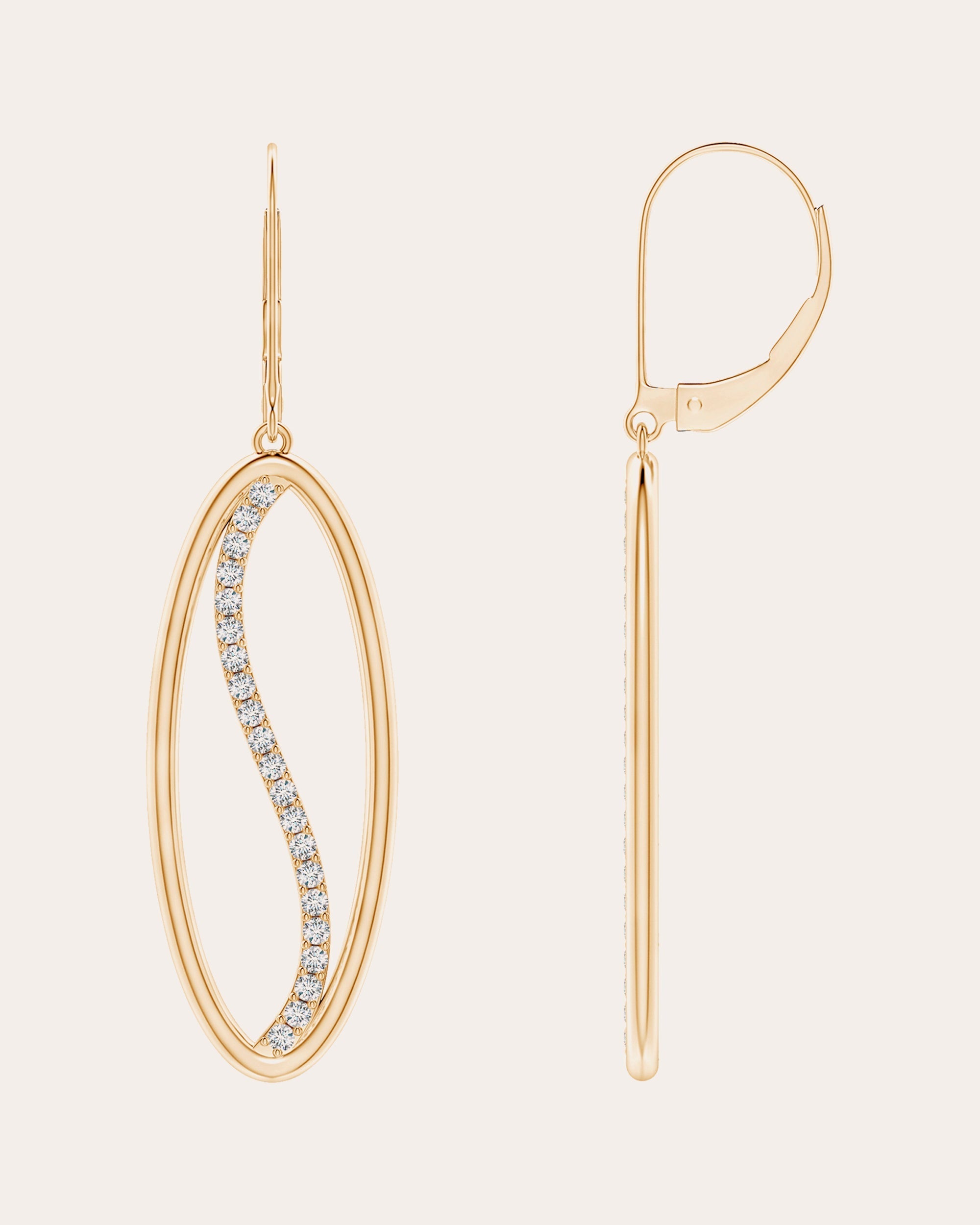 Shangri-La 14K Gold Diamond Yin-Yang Earrings