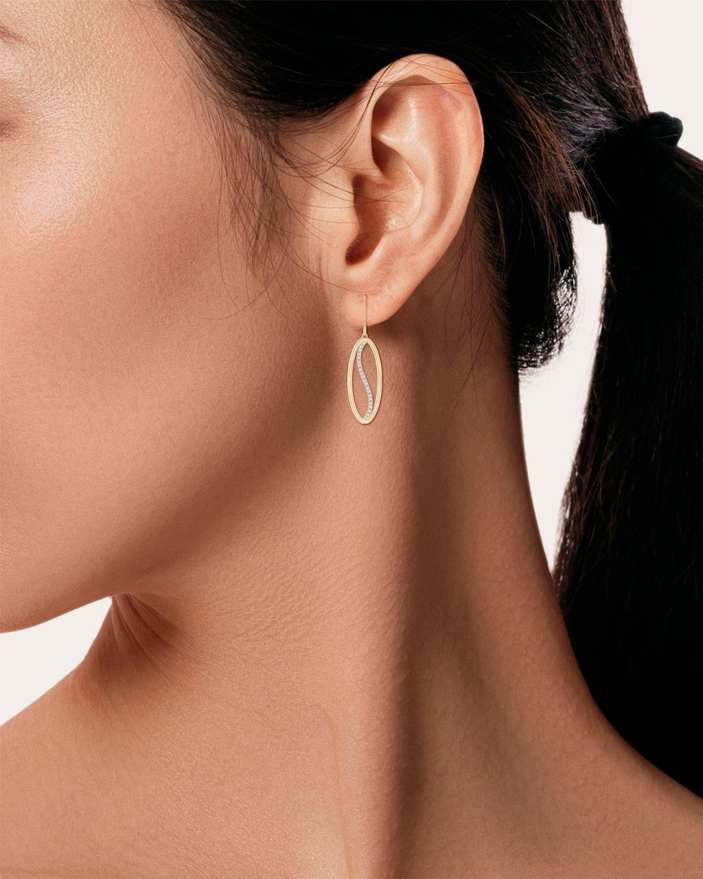 Shangri-La 14K Gold Diamond Yin-Yang Earrings