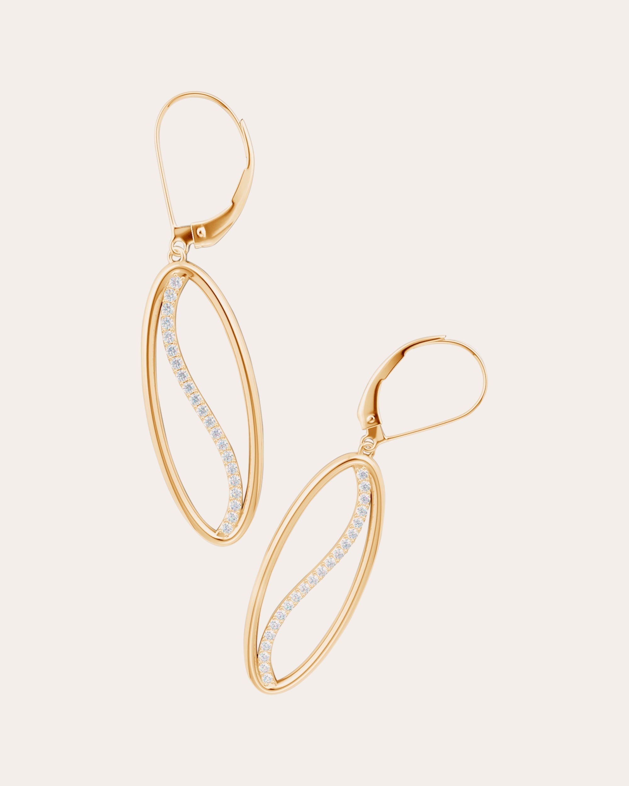 Shangri-La 14K Gold Diamond Yin-Yang Earrings