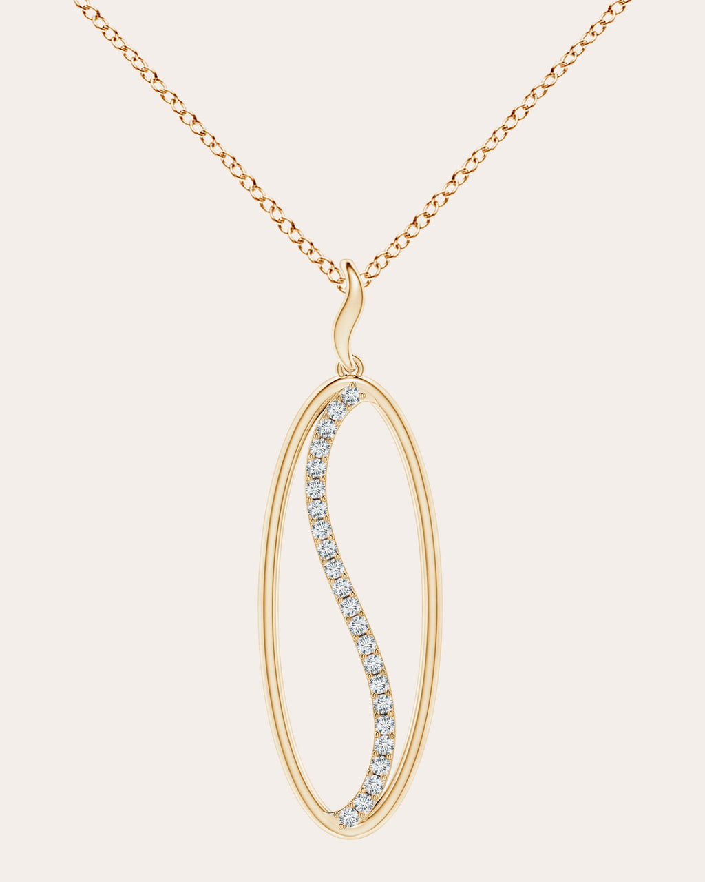 Shangri-La 14K Gold Diamond Yin-Yang Pendant Necklace