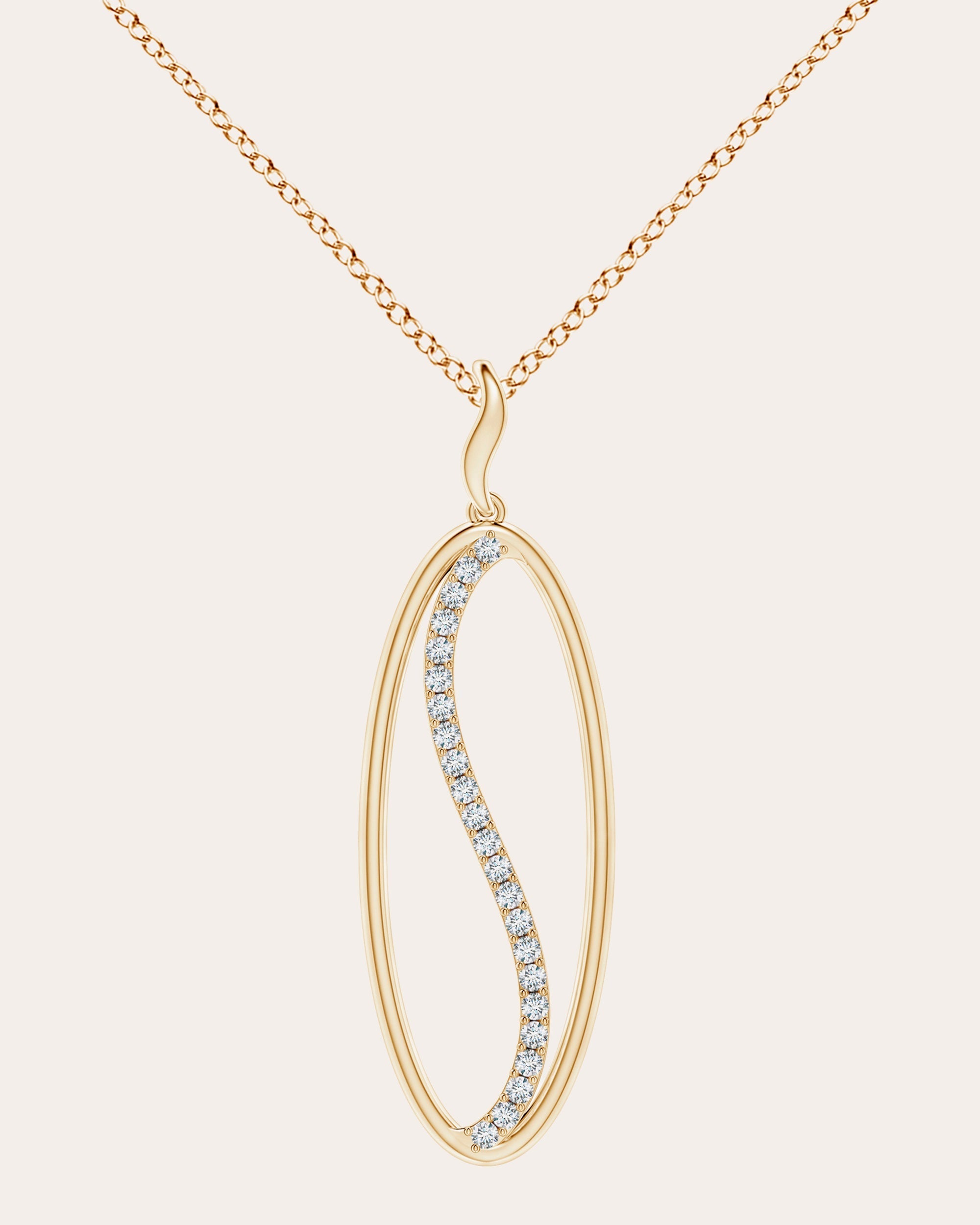 Shangri-La 14K Gold Diamond Yin-Yang Pendant Necklace