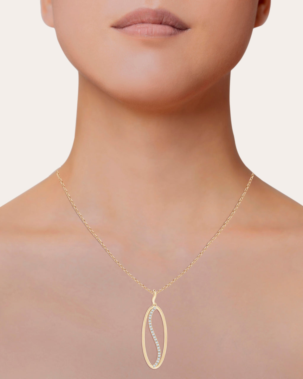 Shangri-La 14K Gold Diamond Yin-Yang Pendant Necklace