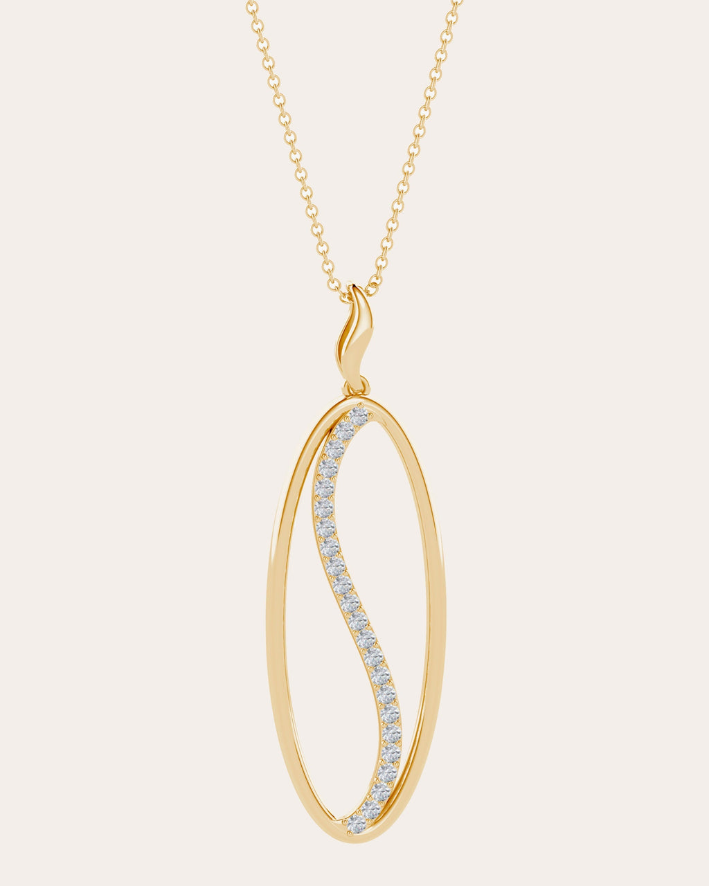 Shangri-La 14K Gold Diamond Yin-Yang Pendant Necklace