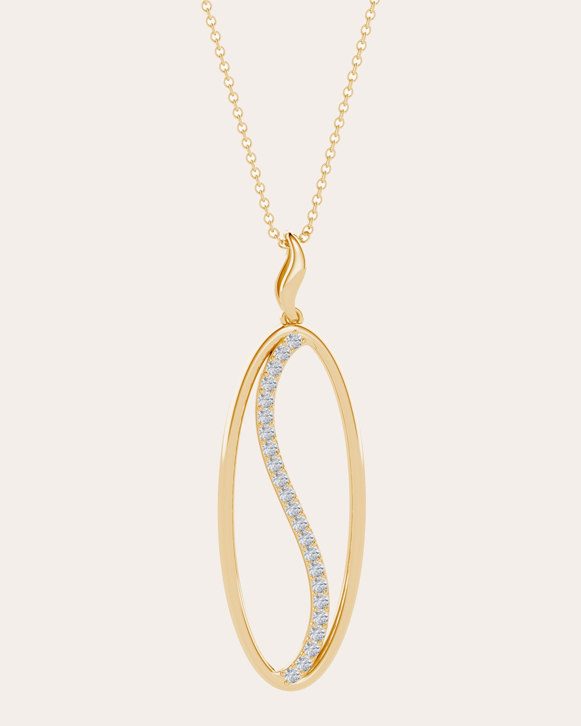 Shangri-La 14K Gold Diamond Yin-Yang Pendant Necklace