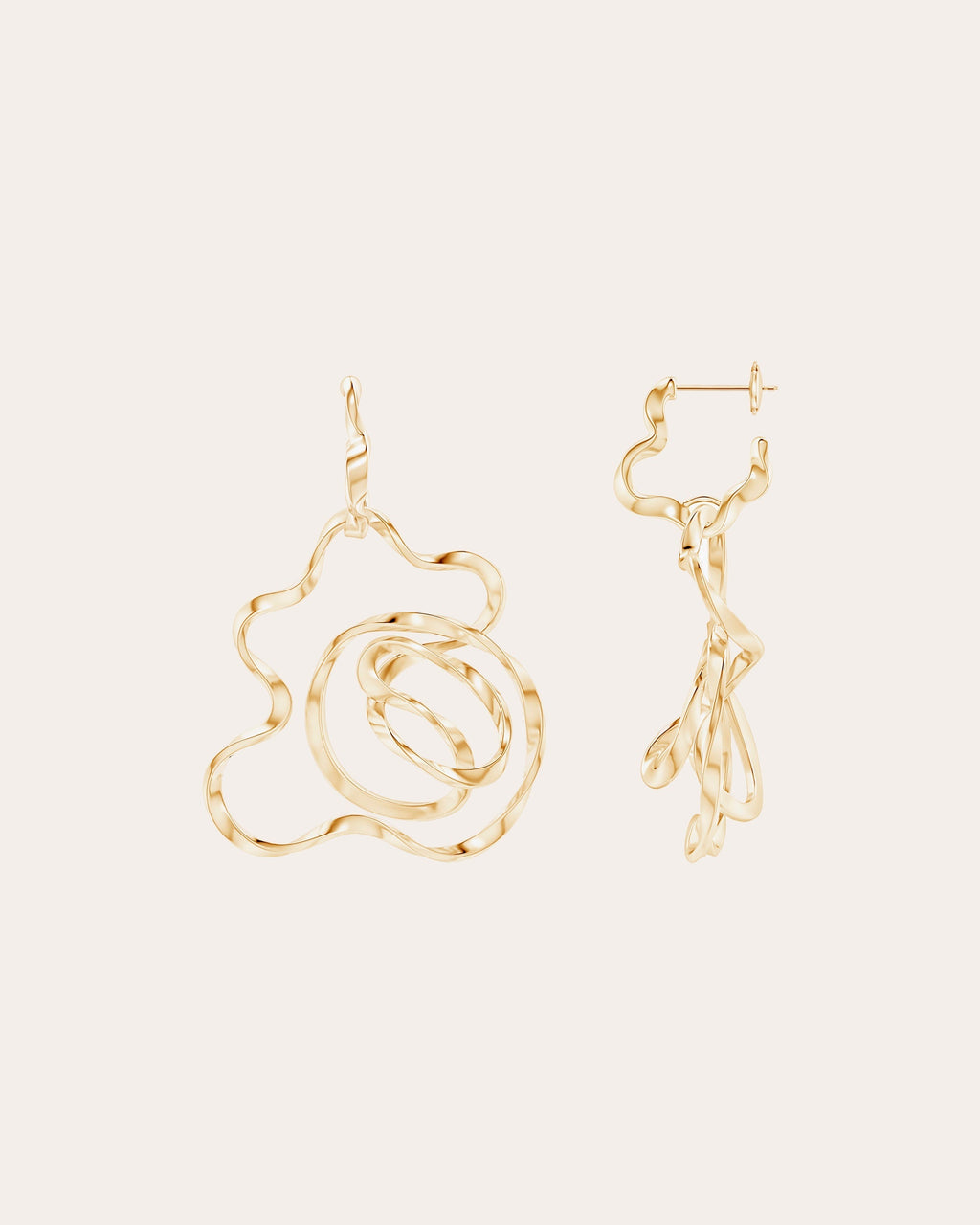 Sakura 14K Gold Earrings