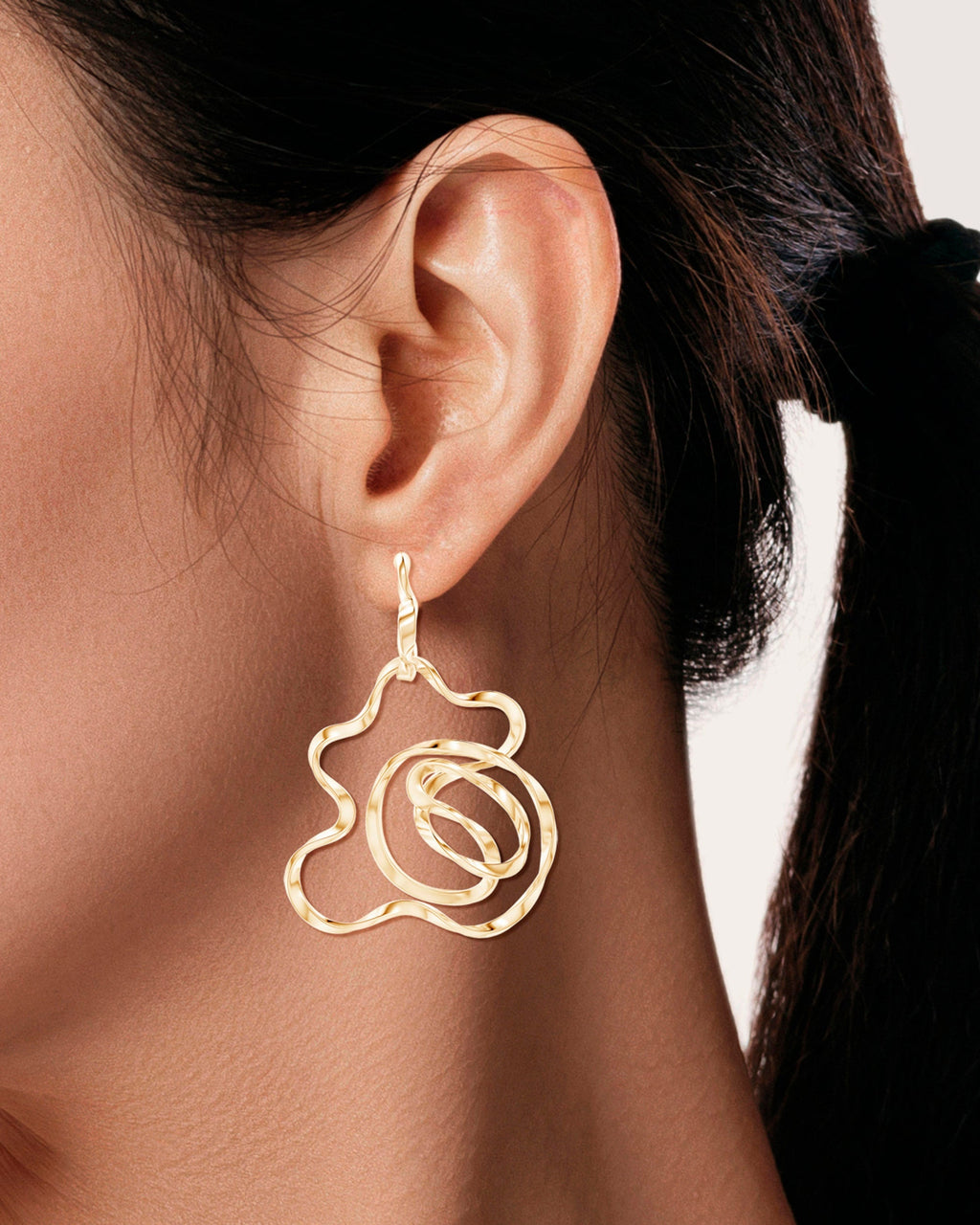Sakura 14K Gold Earrings