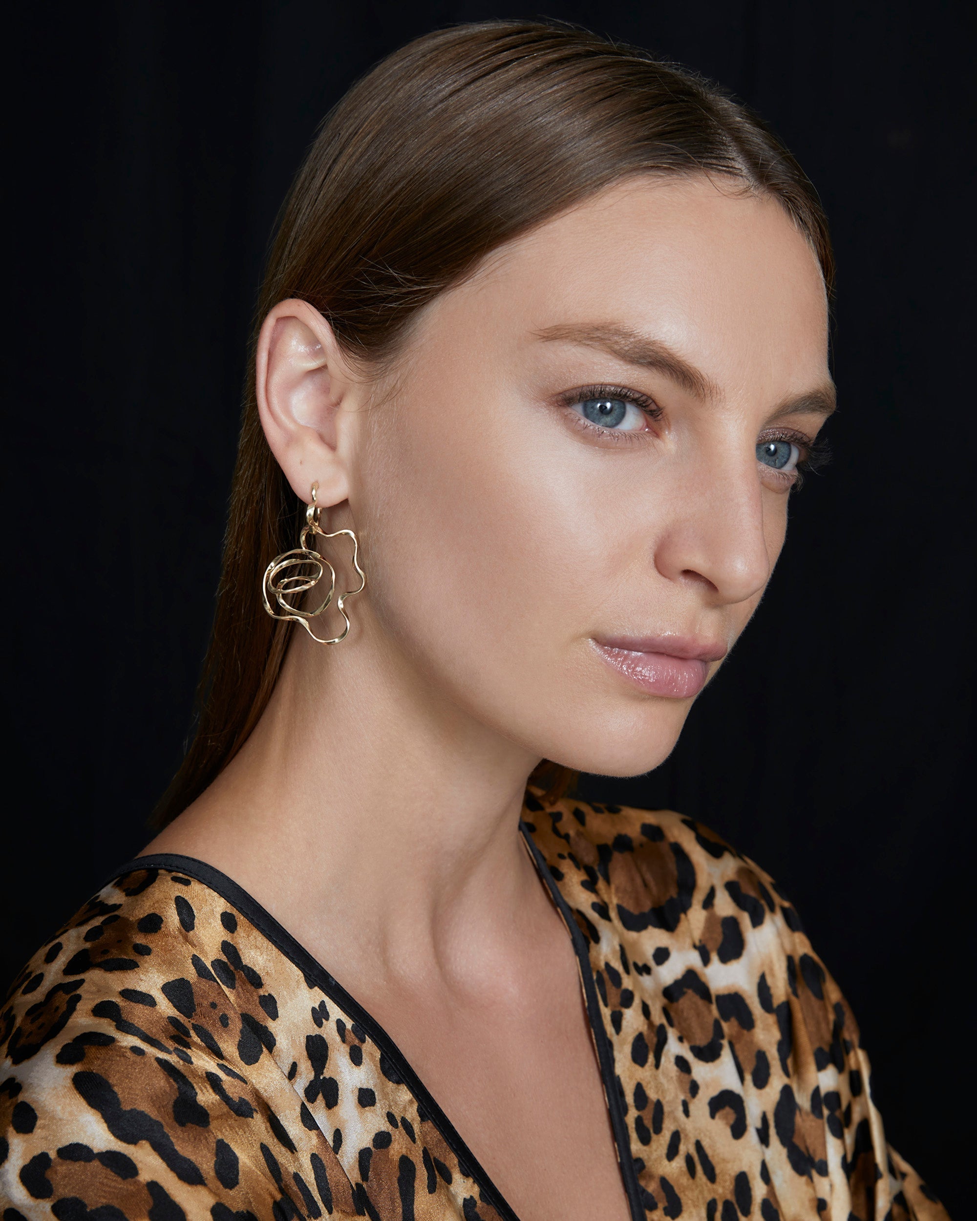 Sakura 14K Gold Earrings