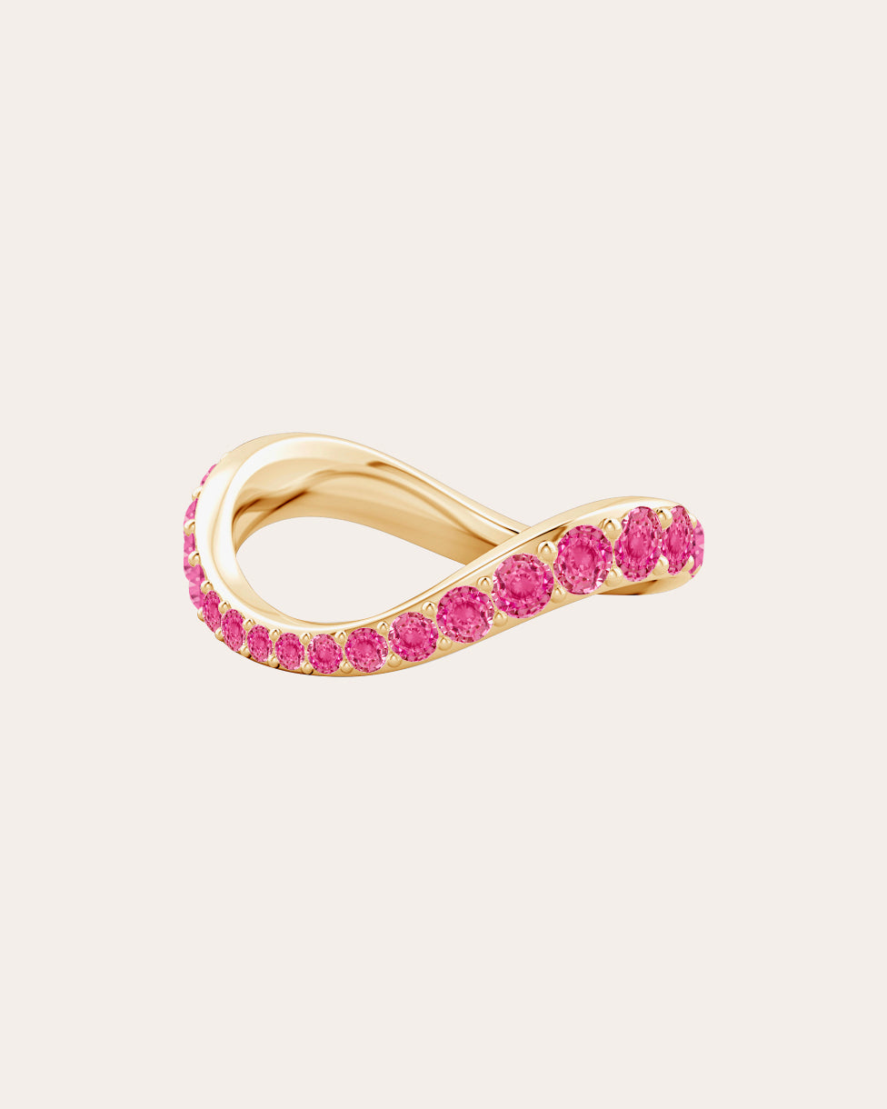 Shangri-La 14K Gold Pink Sapphire Ring