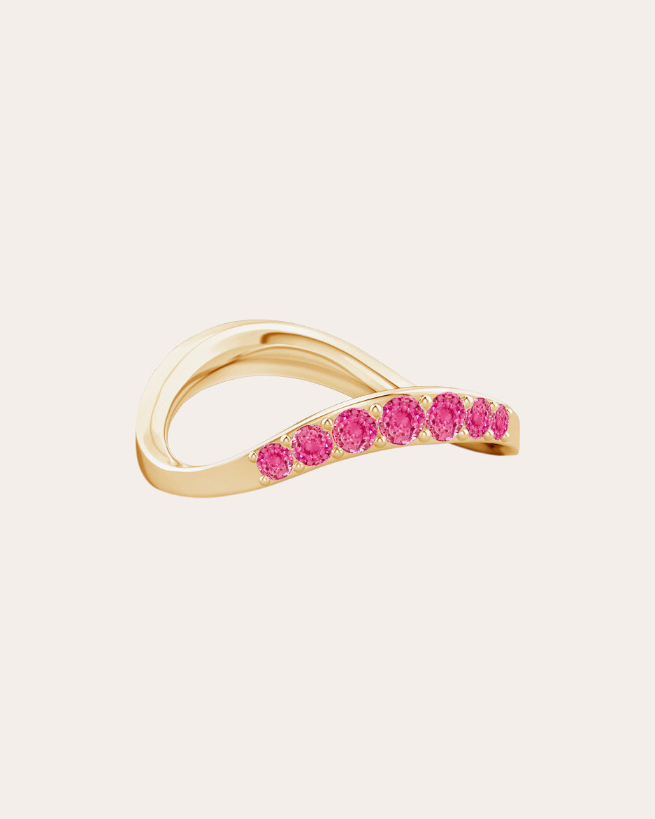 Shangri-La 14K Gold Pink Sapphire Ring