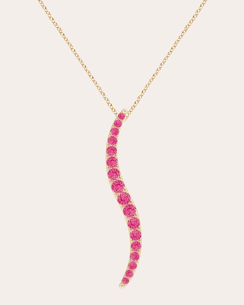 Shangri-La 14K Gold Pink Sapphire Pendant Necklace