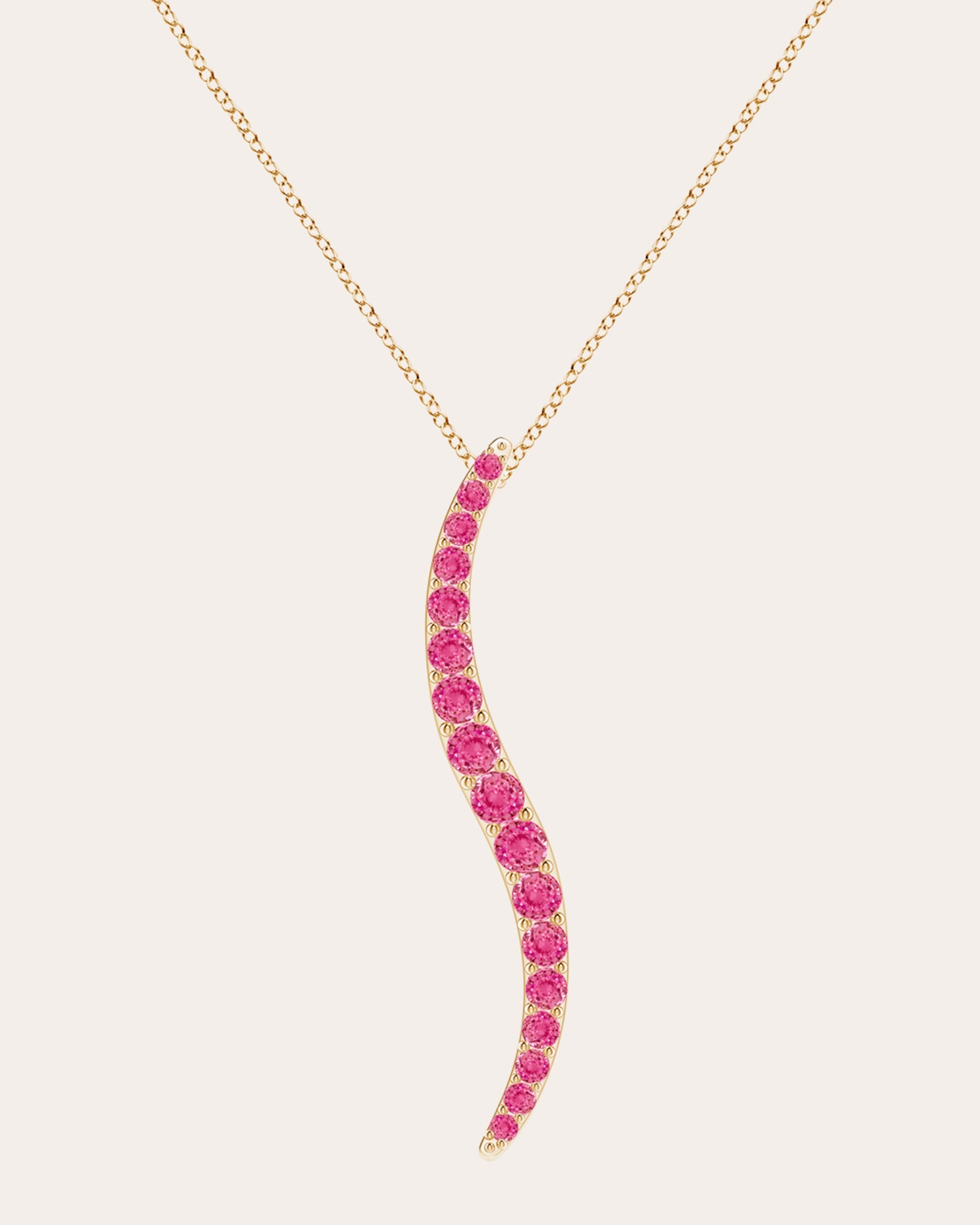 Shangri-La 14K Gold Pink Sapphire Pendant Necklace