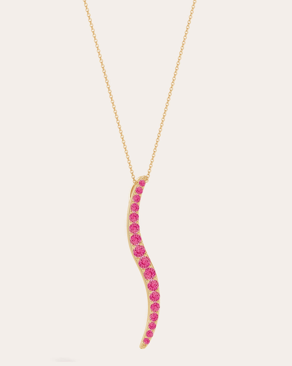 Shangri-La 14K Gold Pink Sapphire Pendant Necklace
