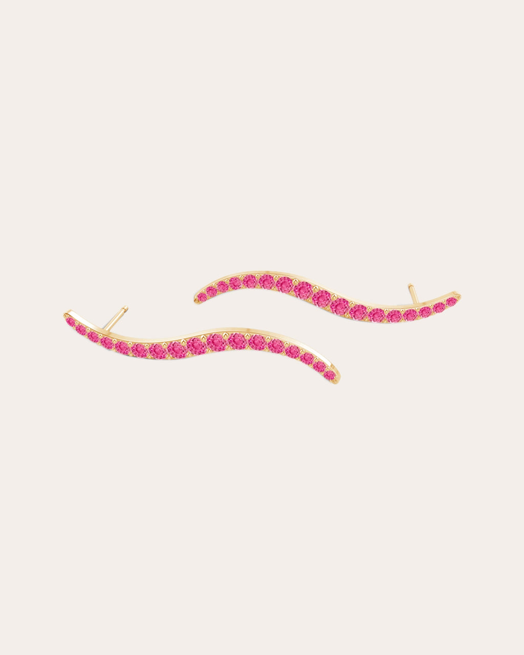 Shangri-La 14K Gold Pink Sapphire Earrings