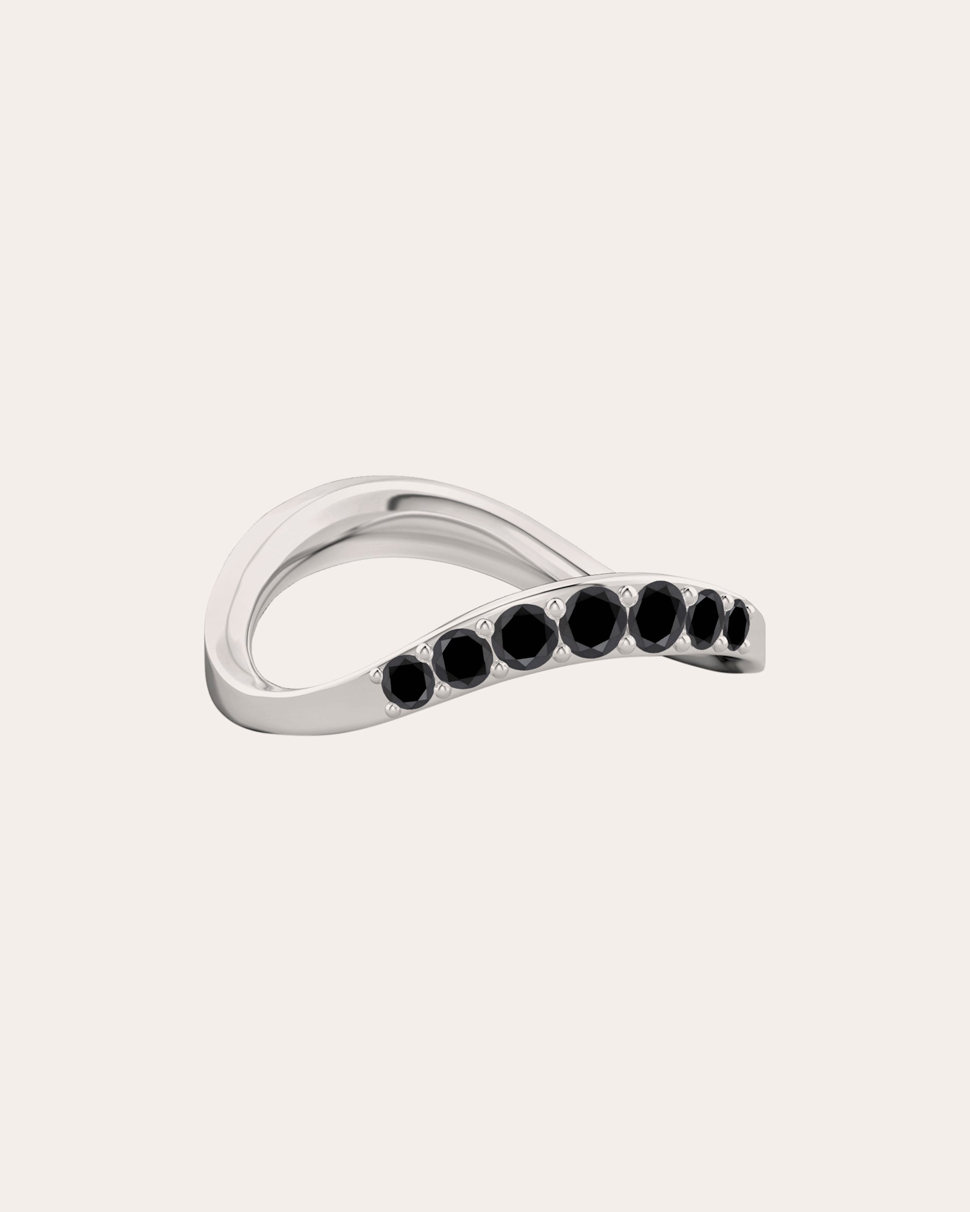 Shangri-La 14K Gold Black Diamond Ring