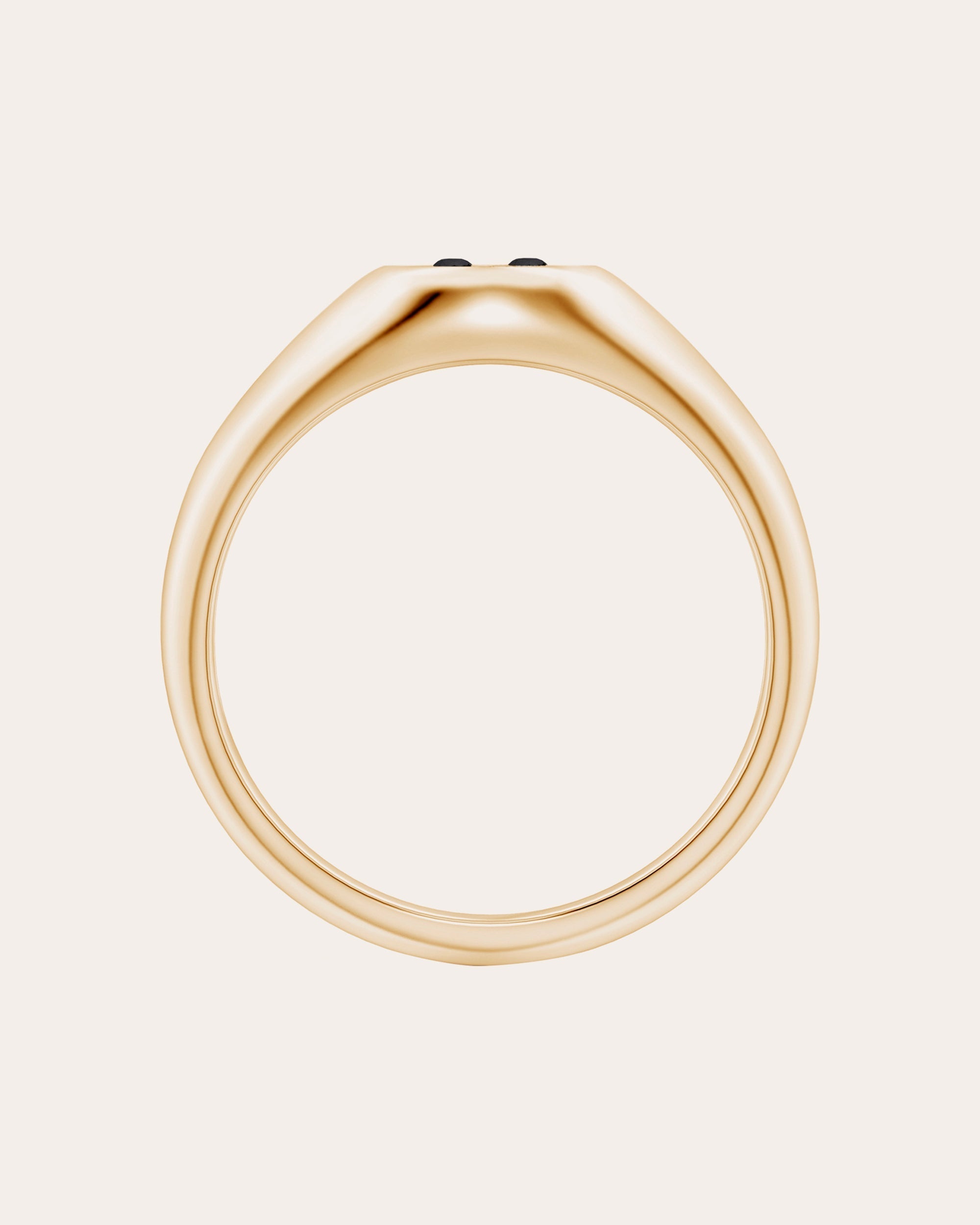 Shangri-La 14K Gold Diamond Yin-Yang Signet Ring