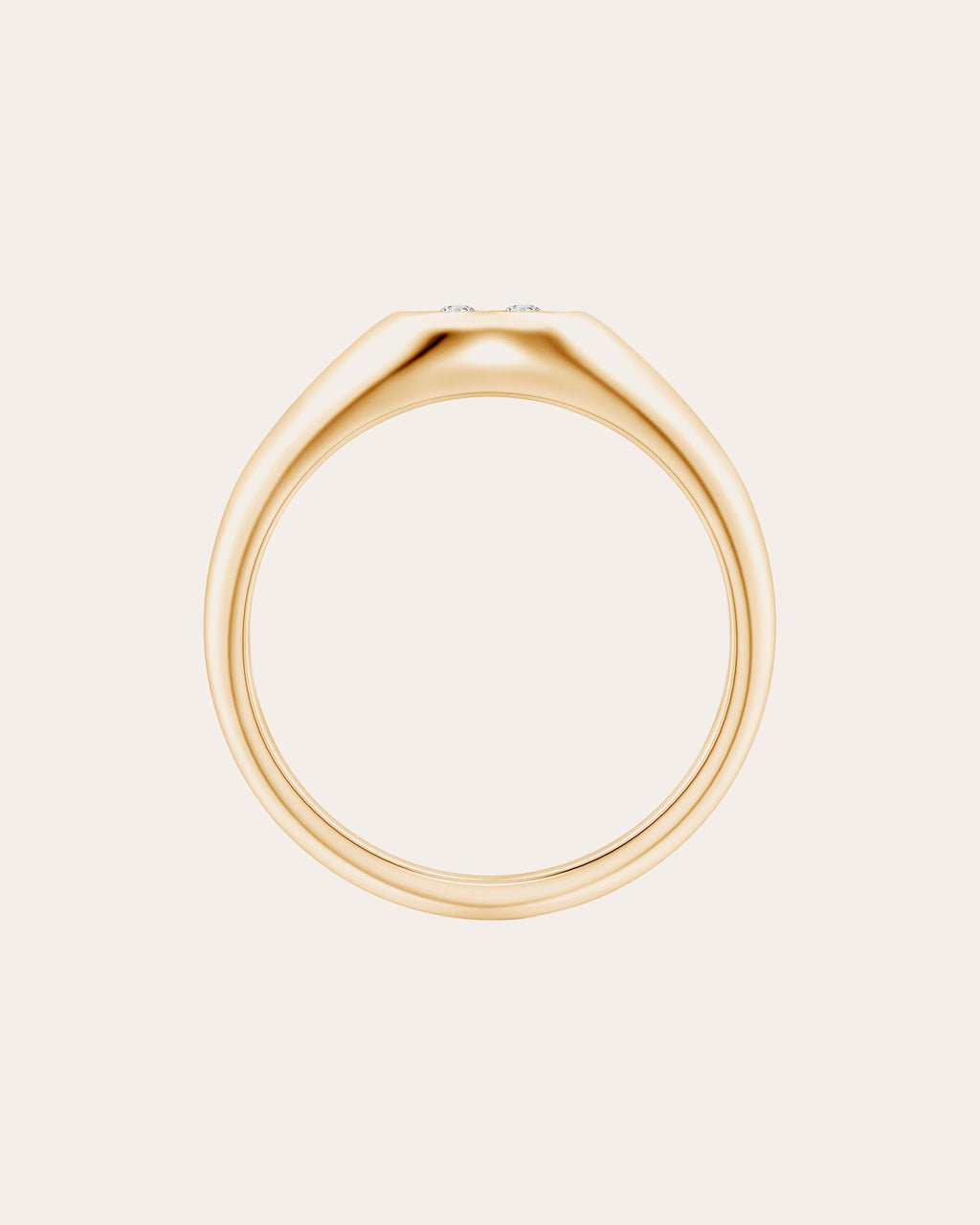Shangri-La 14K Gold Diamond Yin-Yang Signet Ring