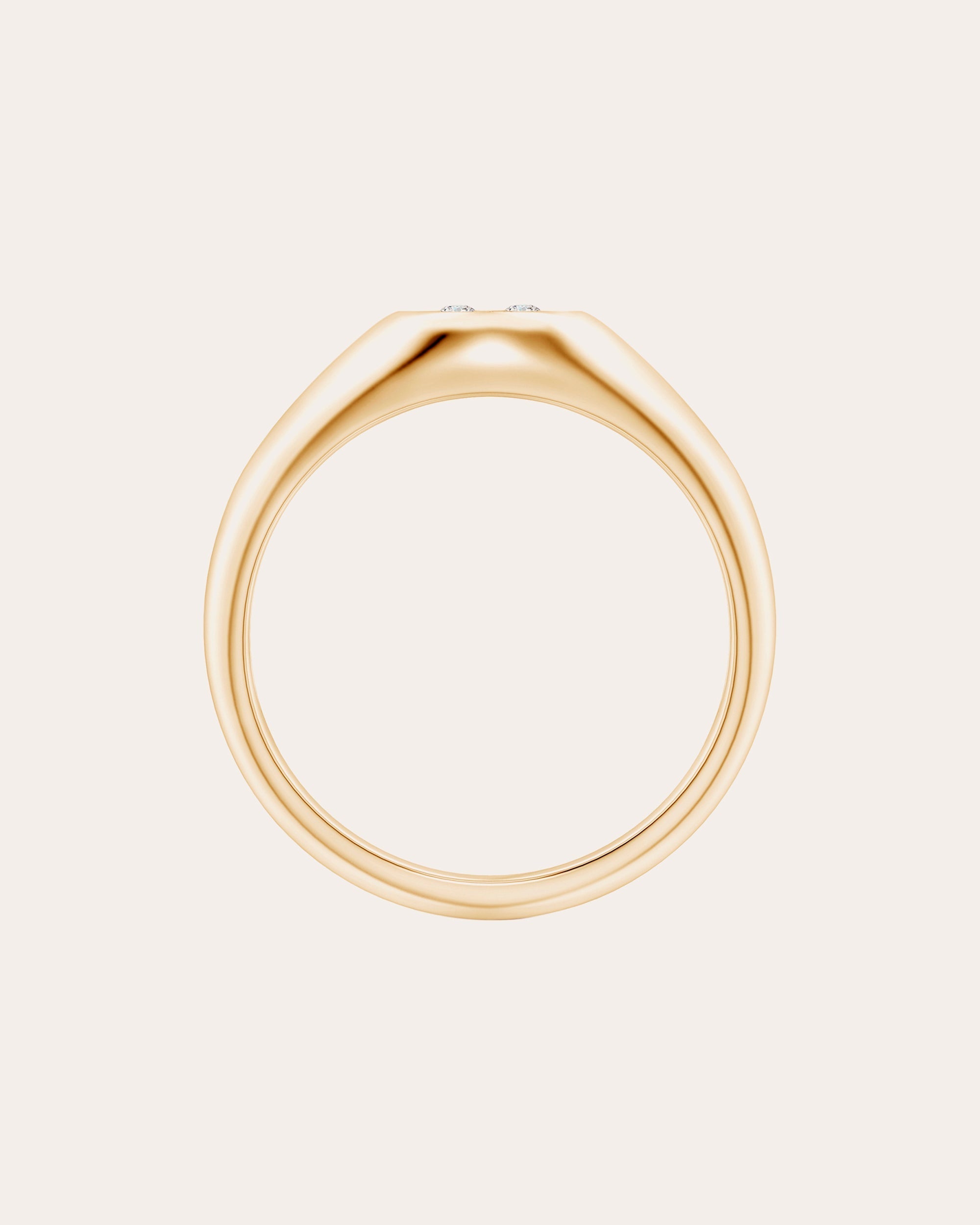 Shangri-La 14K Gold Diamond Yin-Yang Signet Ring