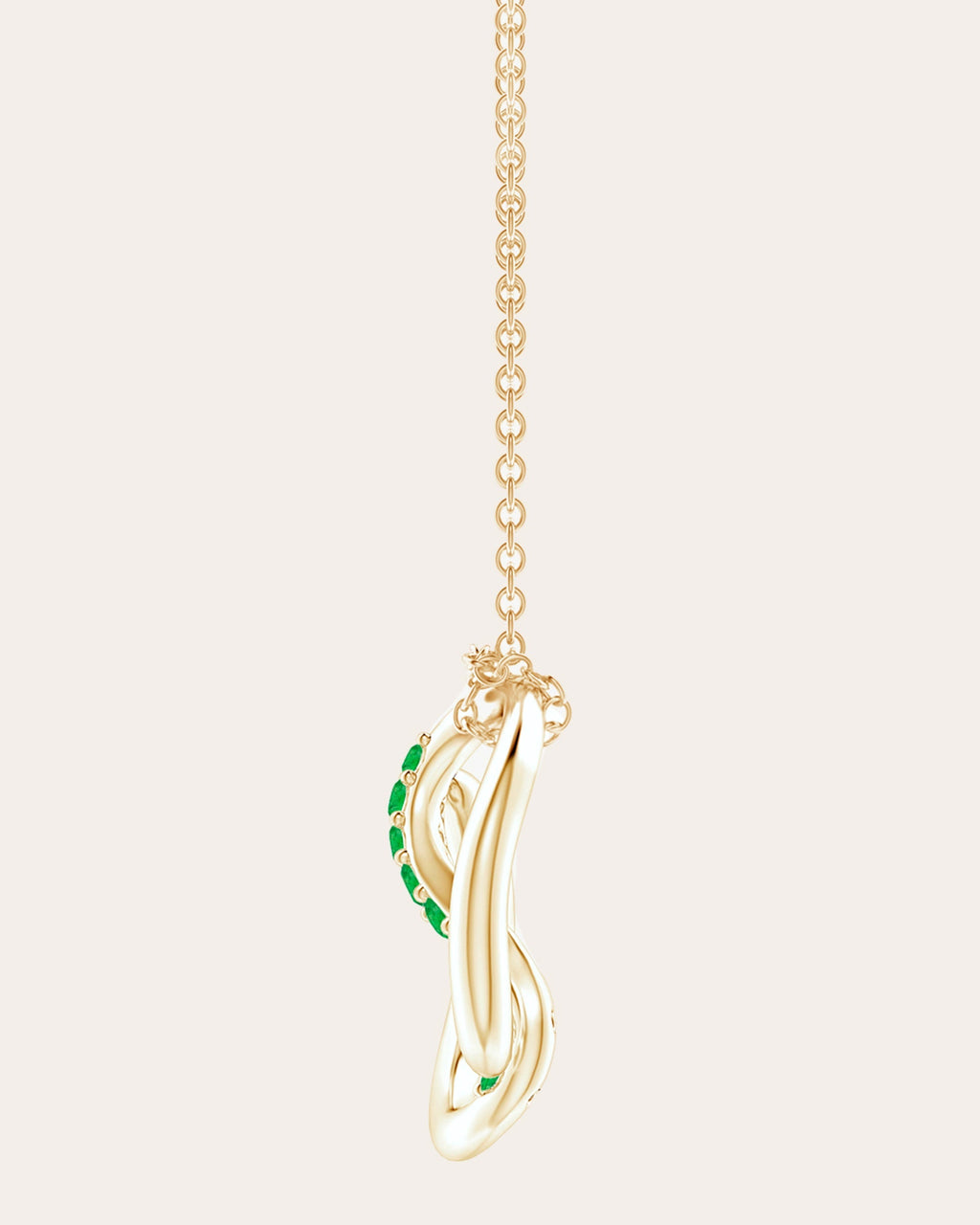 Shangri-La 14K Gold Tsavorite Yin-Yang Pendant Necklace