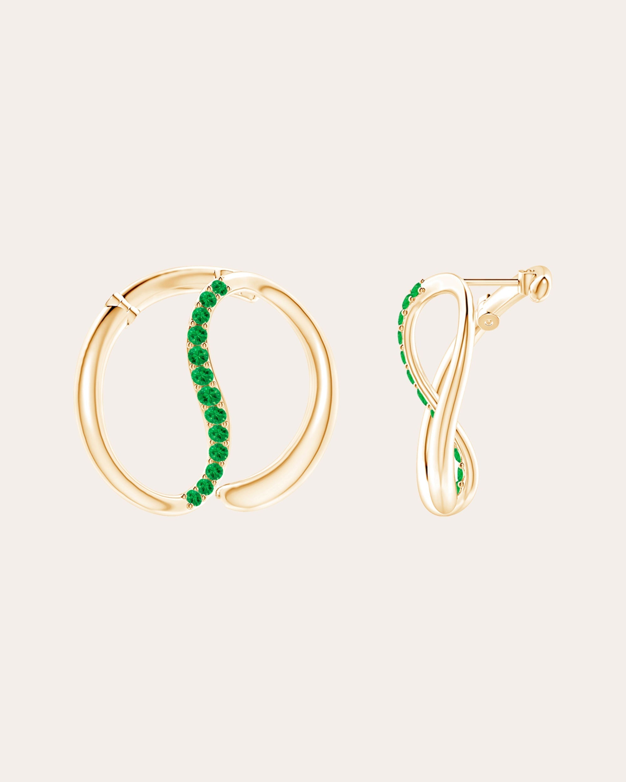 Shangri-La 14K Gold Tsavorite Yin-Yang Earrings