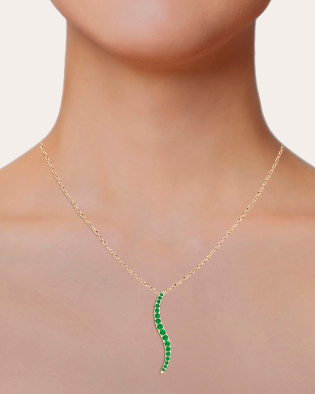 Shangri-La 14K Gold Tsavorite Pendant Necklace