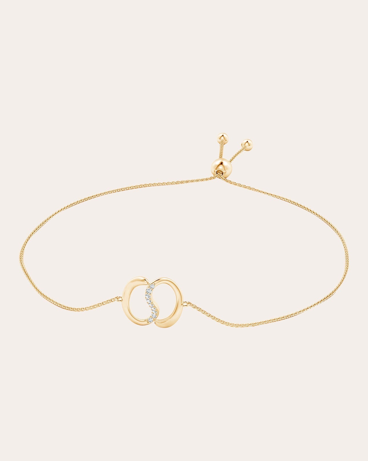 Shangri-La 14K Gold Diamond Yin-Yang Bolo Bracelet