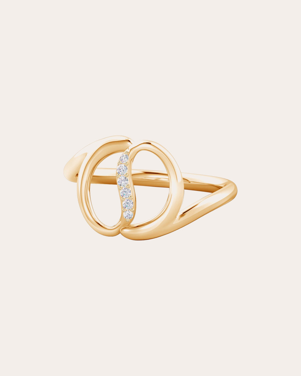 Shangri-La 14K Gold Diamond Yin-Yang Ring