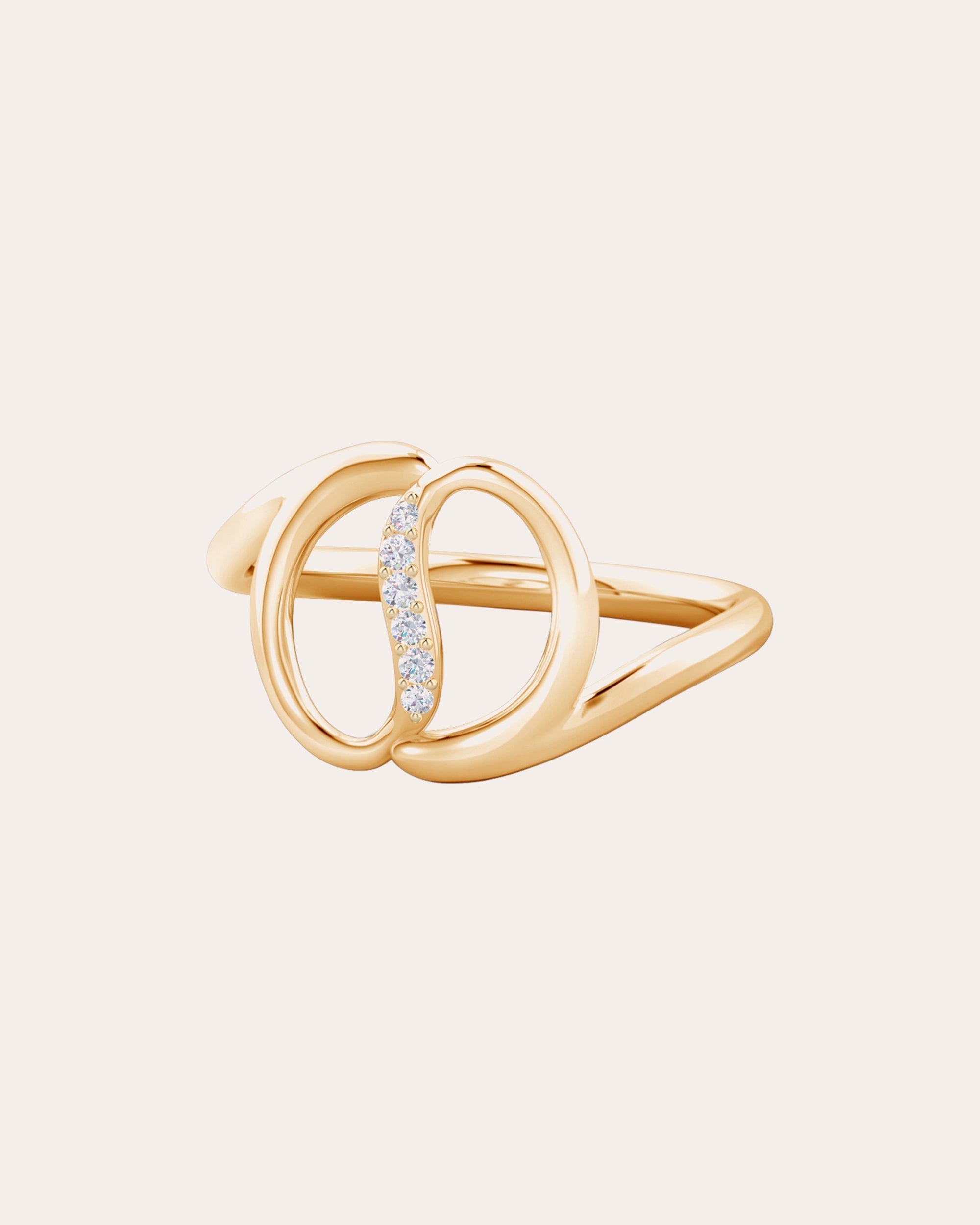 Shangri-La 14K Gold Diamond Yin-Yang Ring