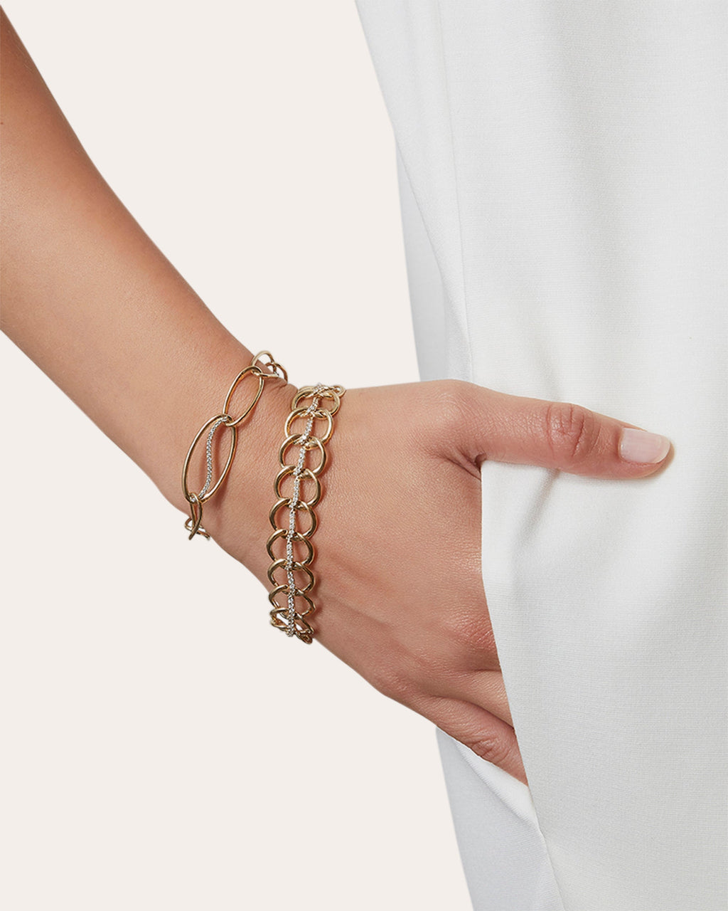 Shangri-La 14K Gold Diamond Yin-Yang Bracelet