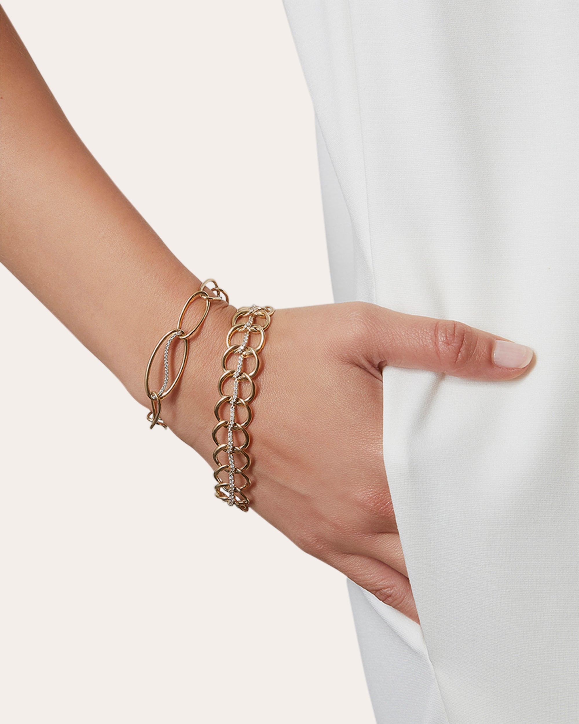 Shangri-La 14K Gold Diamond Yin-Yang Bracelet